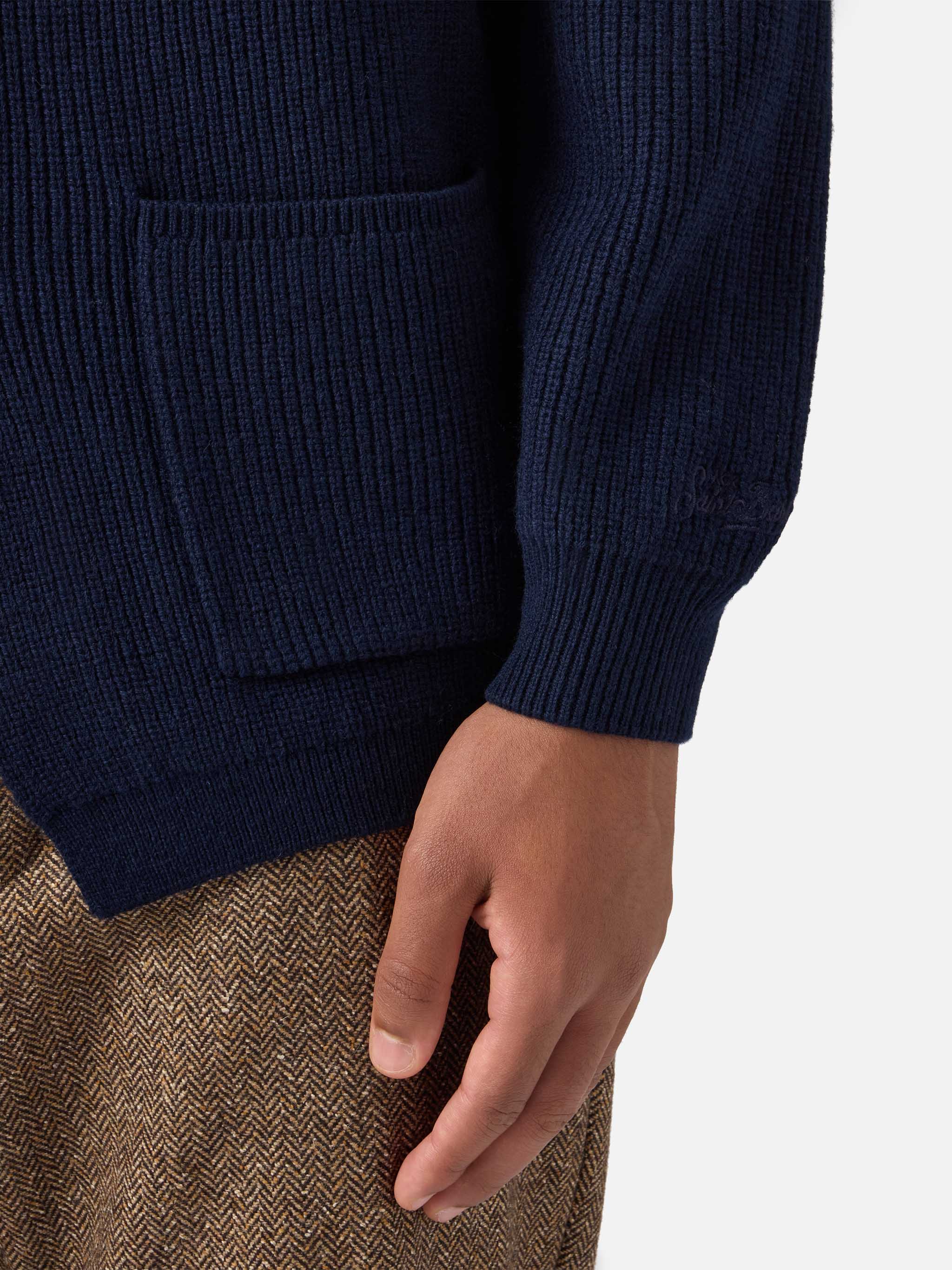 Blazer Eaton in pura lana blu notte - Image 4