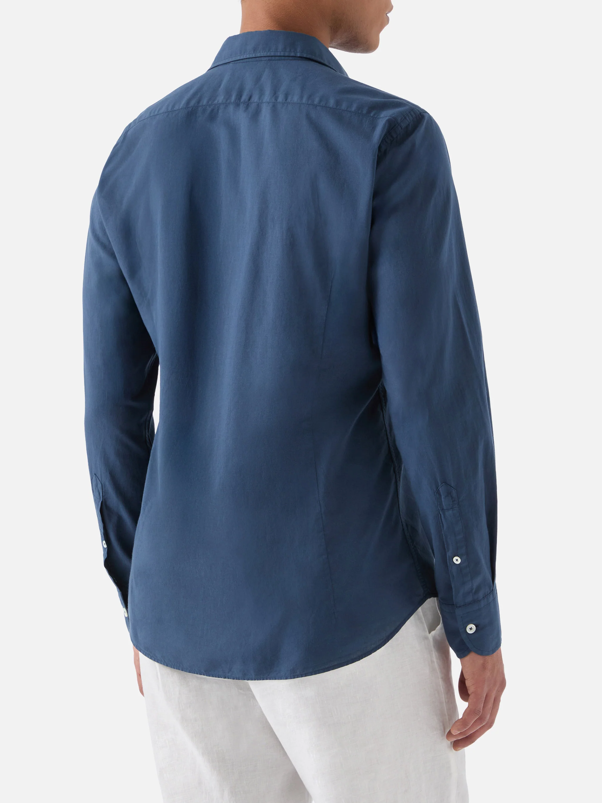 Camicia Chemise Ice in puro voile di cotone blu navy - Image 3