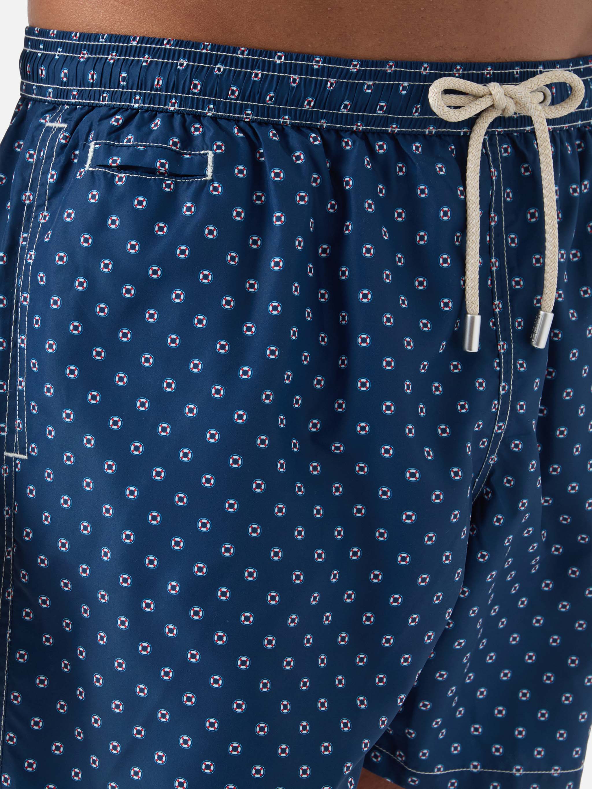 Costume mare Lighting Micro navy con stampa mini salvagenti - Image 4