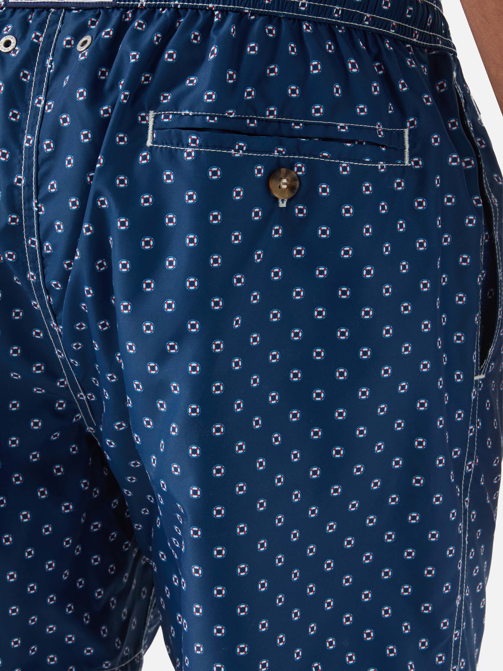 Costume mare Lighting Micro navy con stampa mini salvagenti - Image 6
