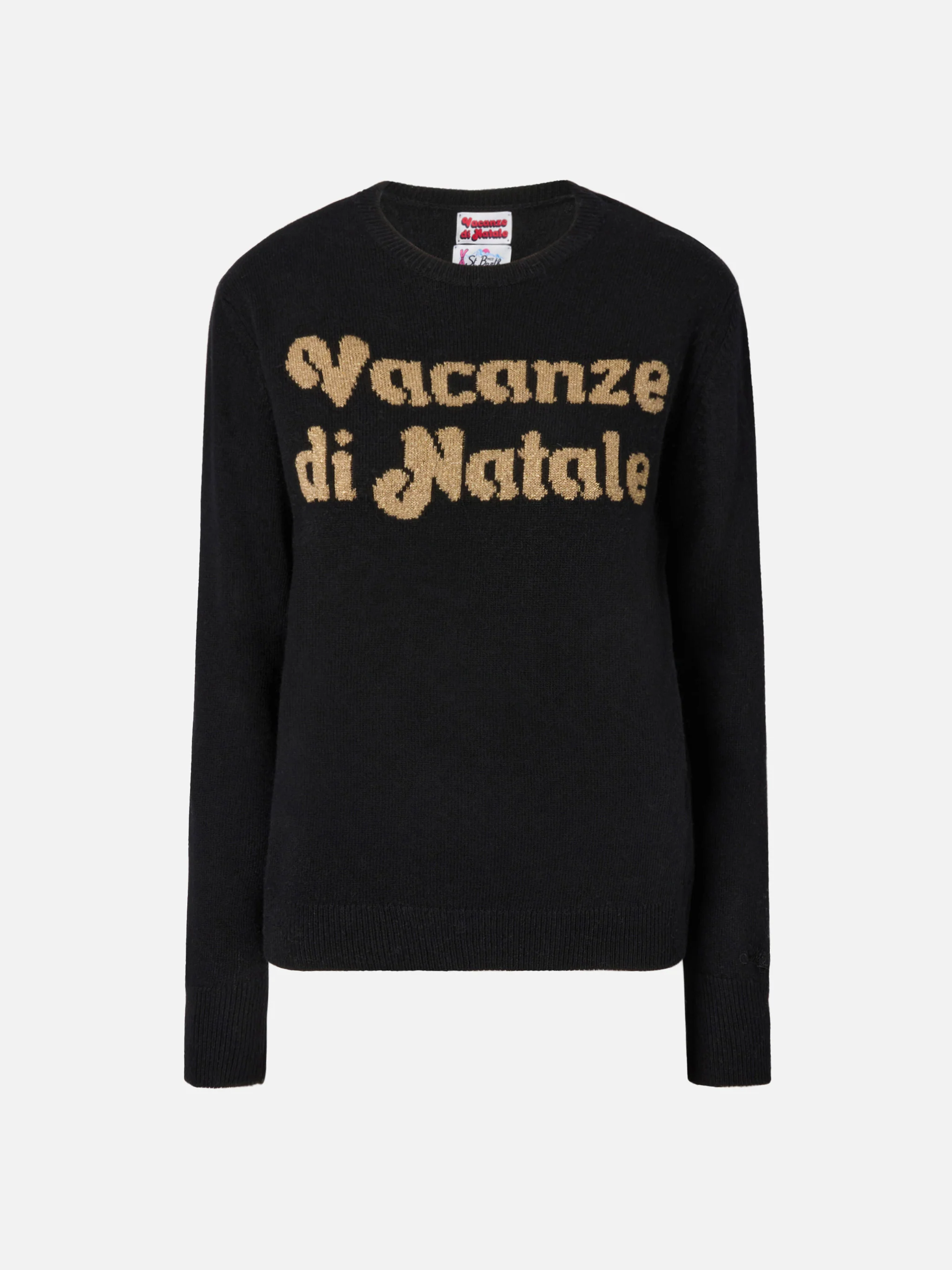 Girocollo New Queen in misto cashmere con jacquard Vacanze di Natale | VACANZE DI NATALE SPECIAL EDITION - Image 5