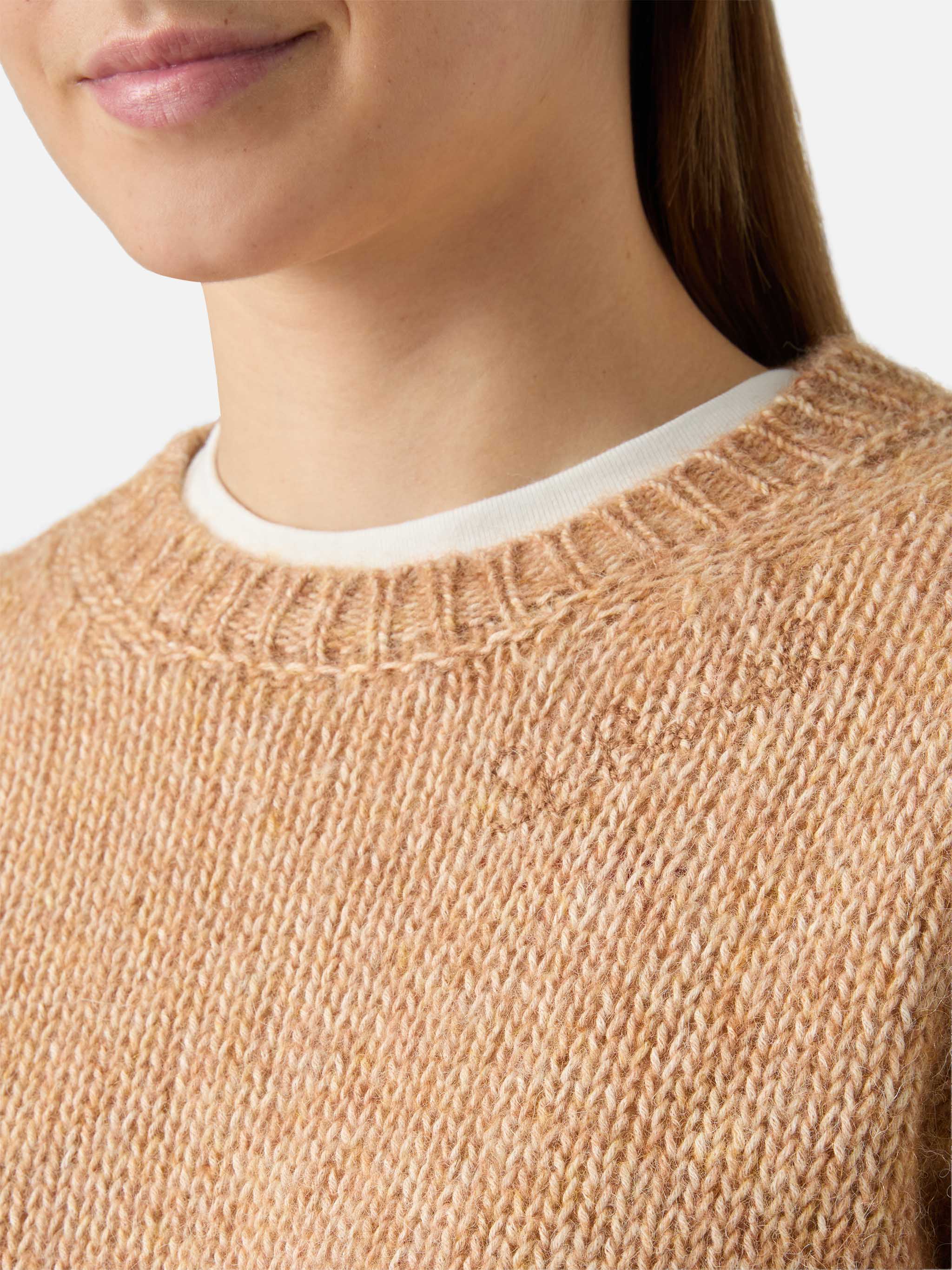 Girocollo New Queen in misto alpaca beige - Image 2