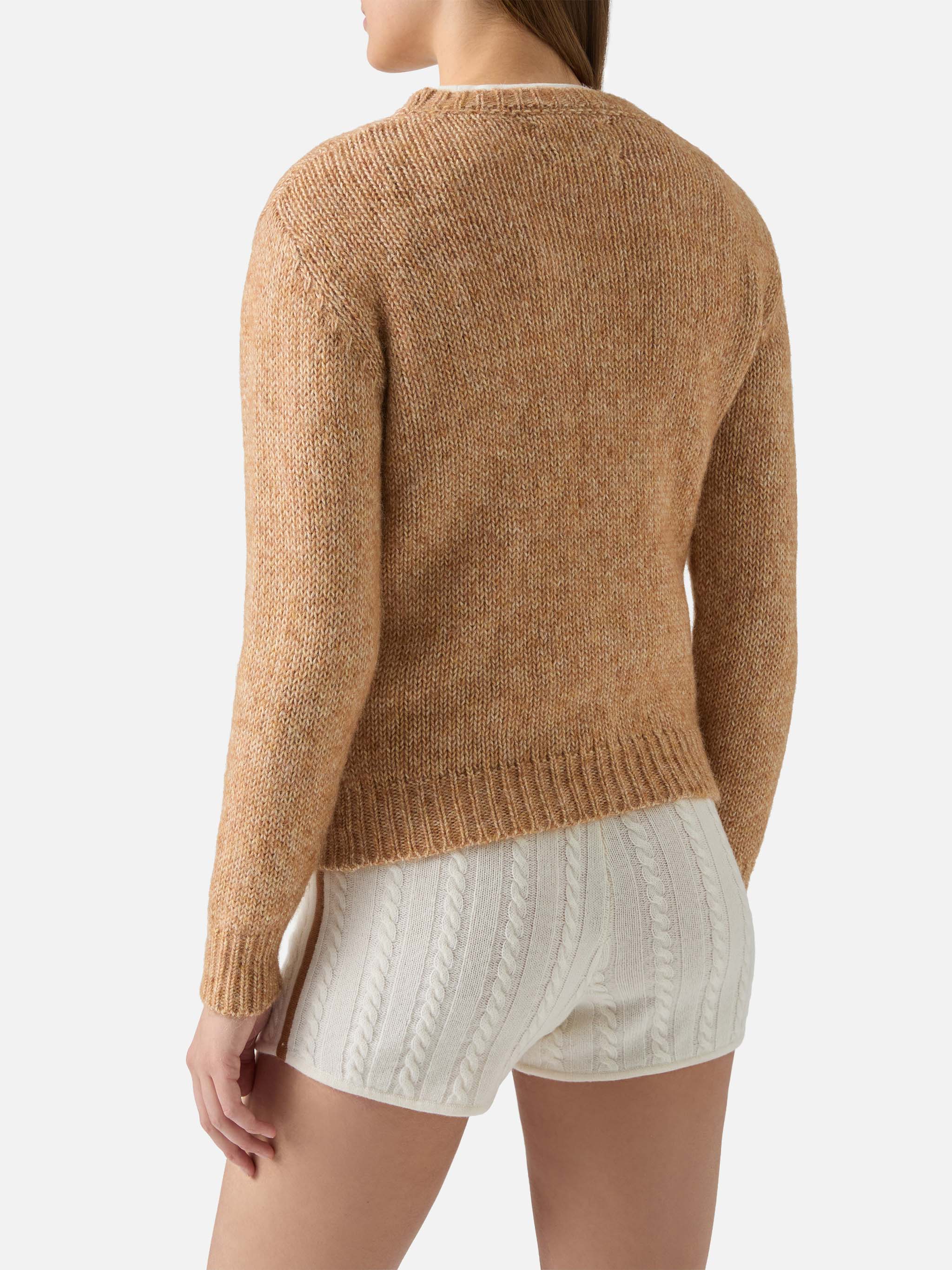 Girocollo New Queen in misto alpaca beige - Image 3
