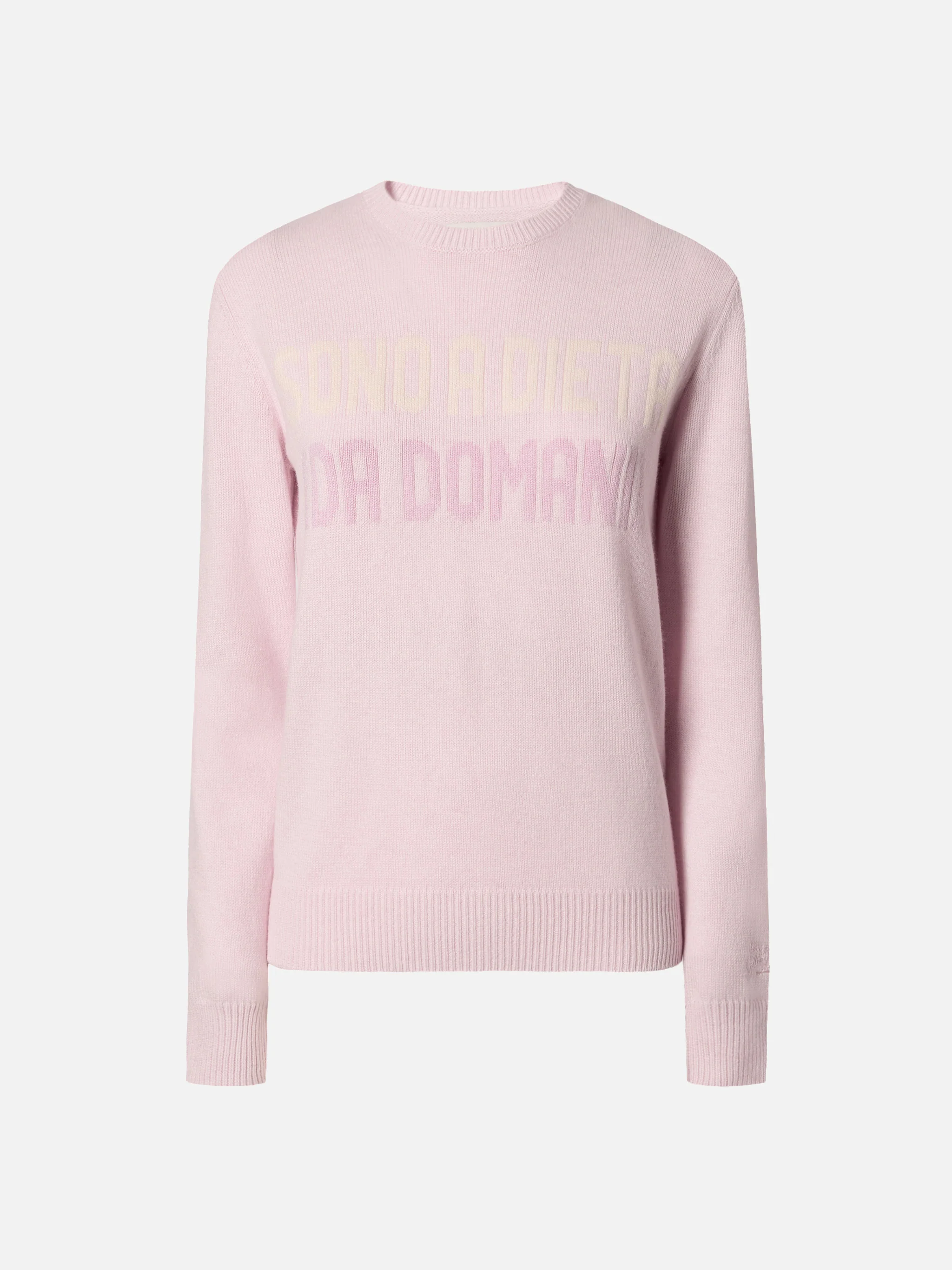 Maglione New Queen bianco jacquard Sono a dieta - Image 5