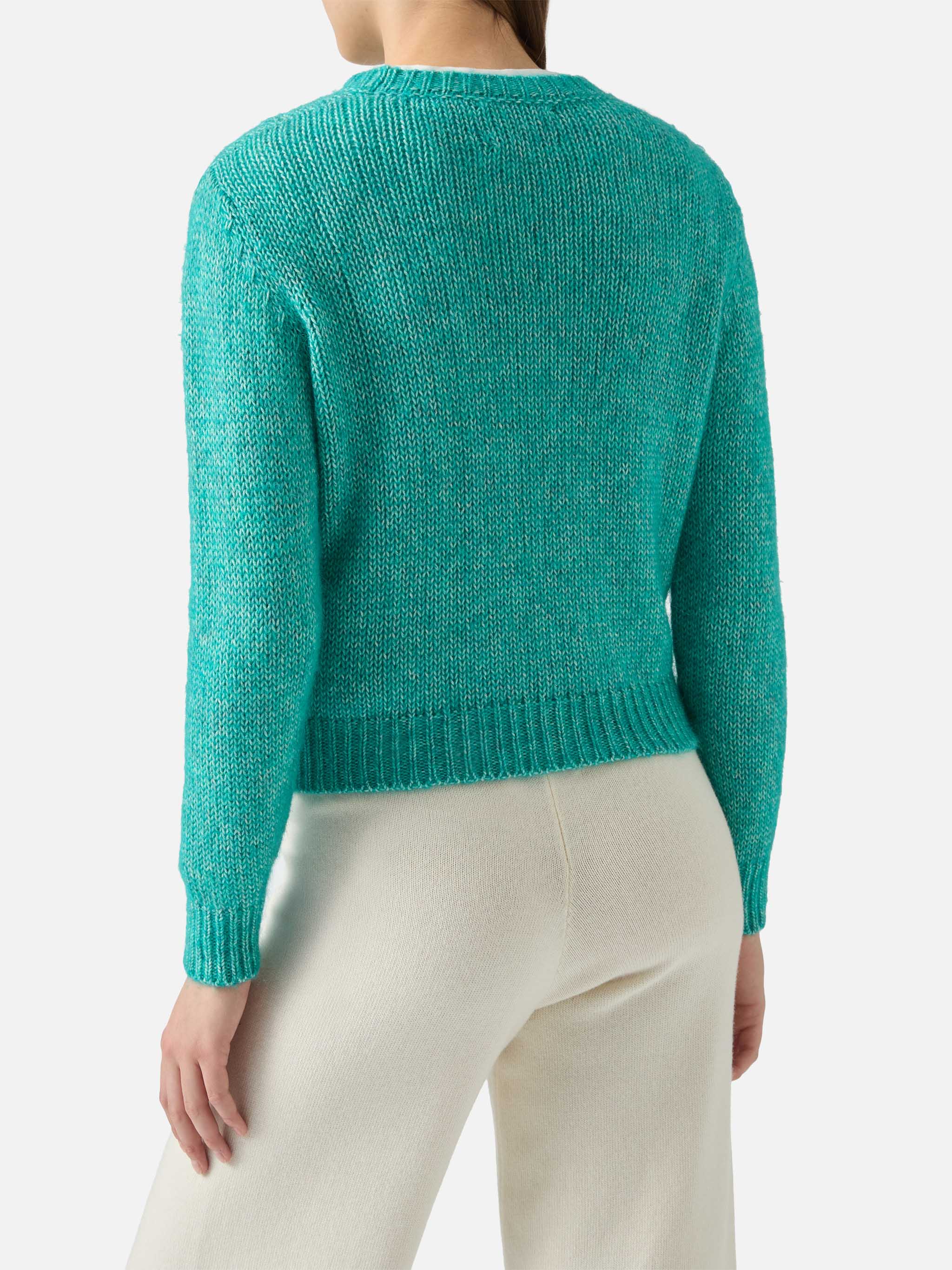 Maglione corto girocollo New Queen Crop Soft con ricamo Saint Barth - Image 3