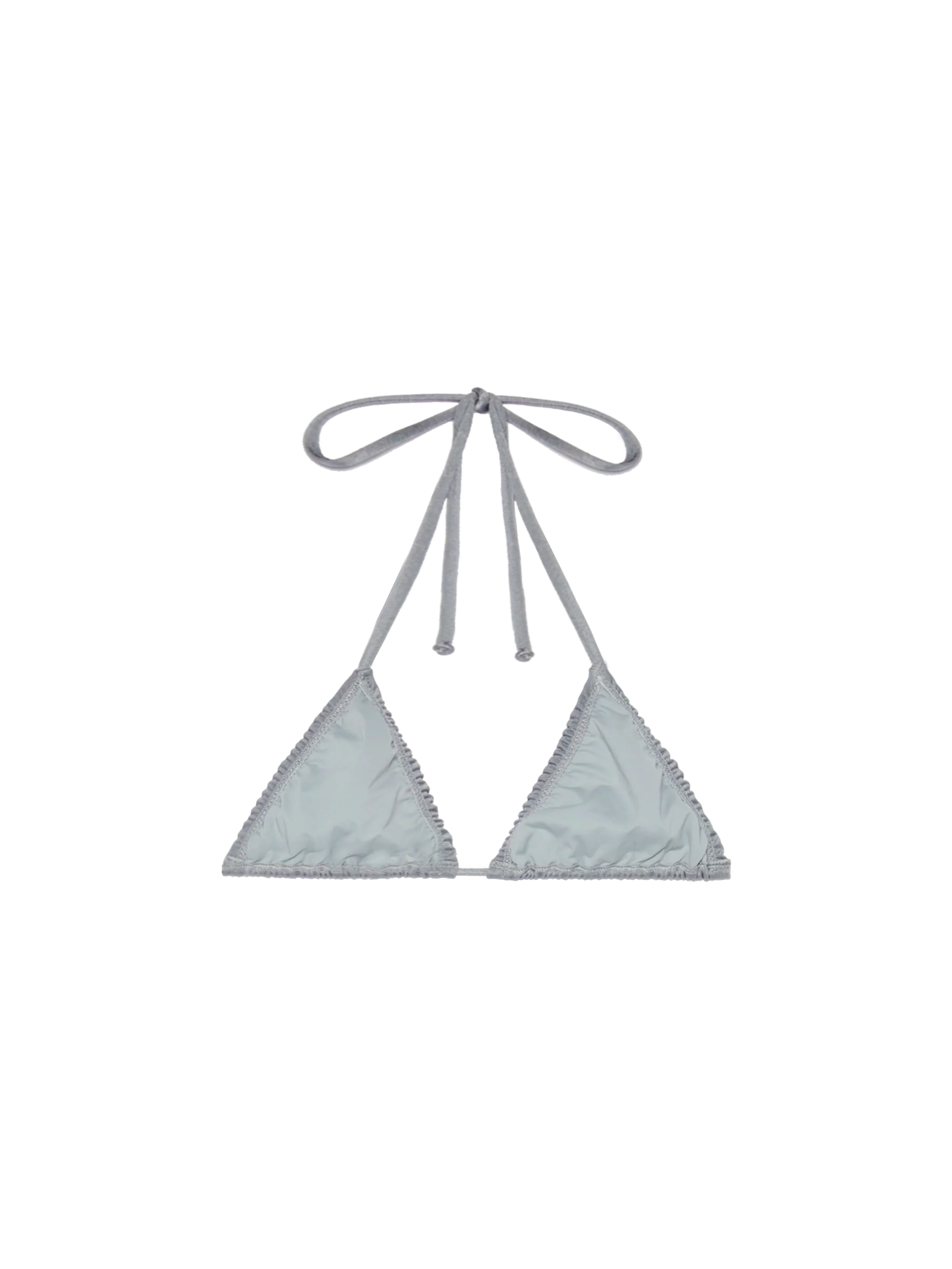 Nilly top triangolo classico shimmer grigio - Image 2