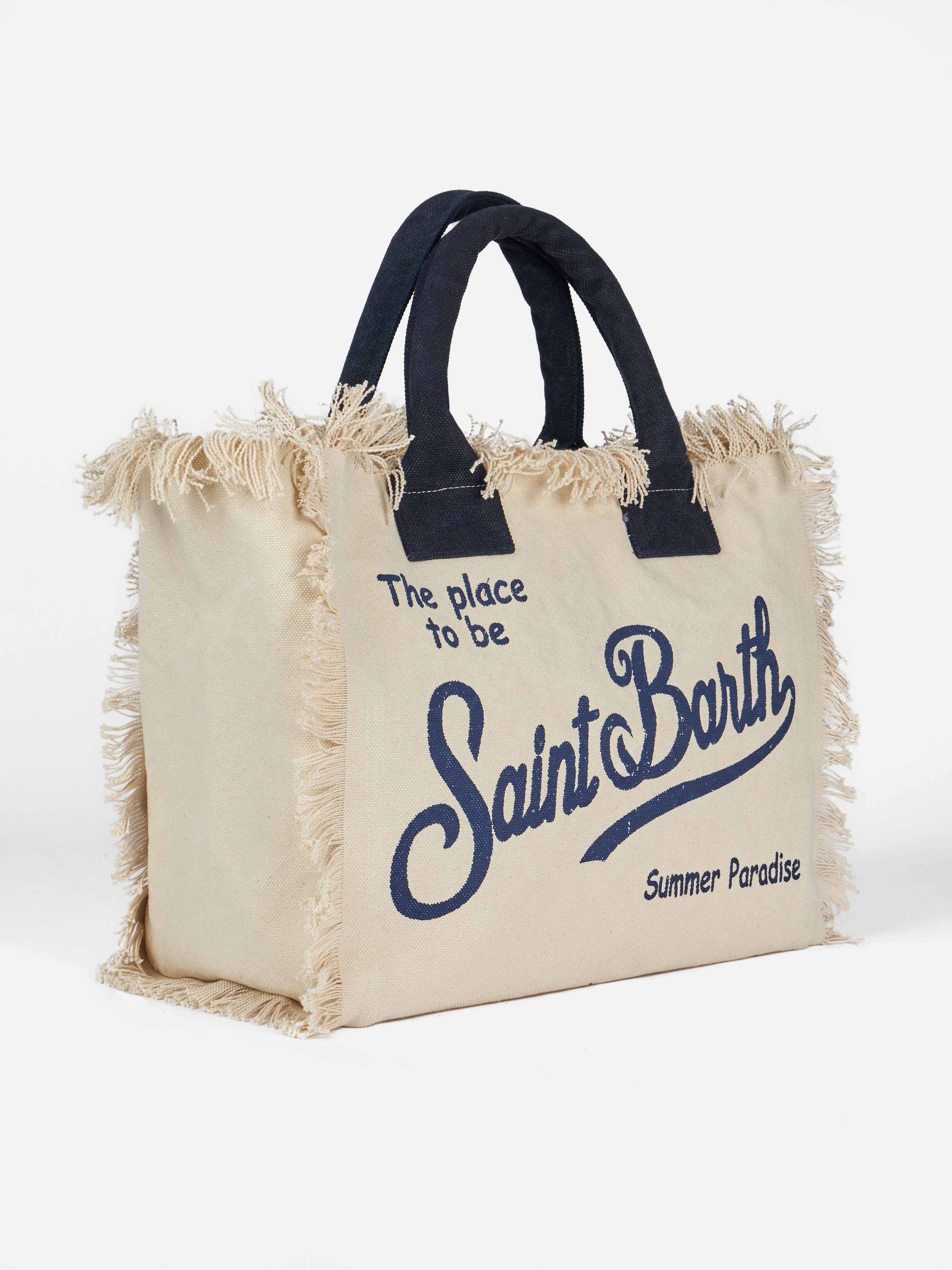 Borsa a spalla Vanity in canvas di cotone off-white - Image 3
