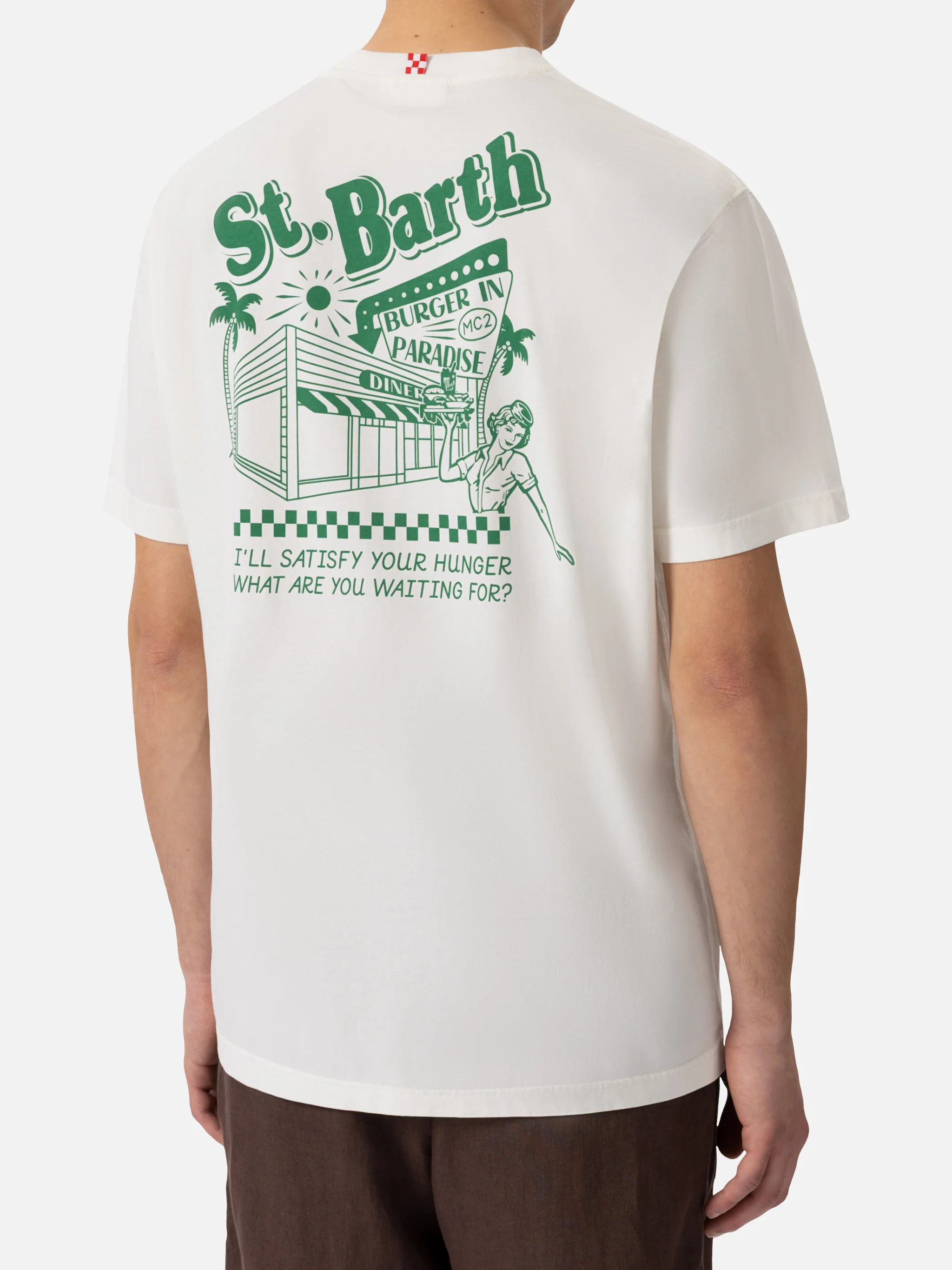 T-shirt Man stampa burger paradise - Image 2