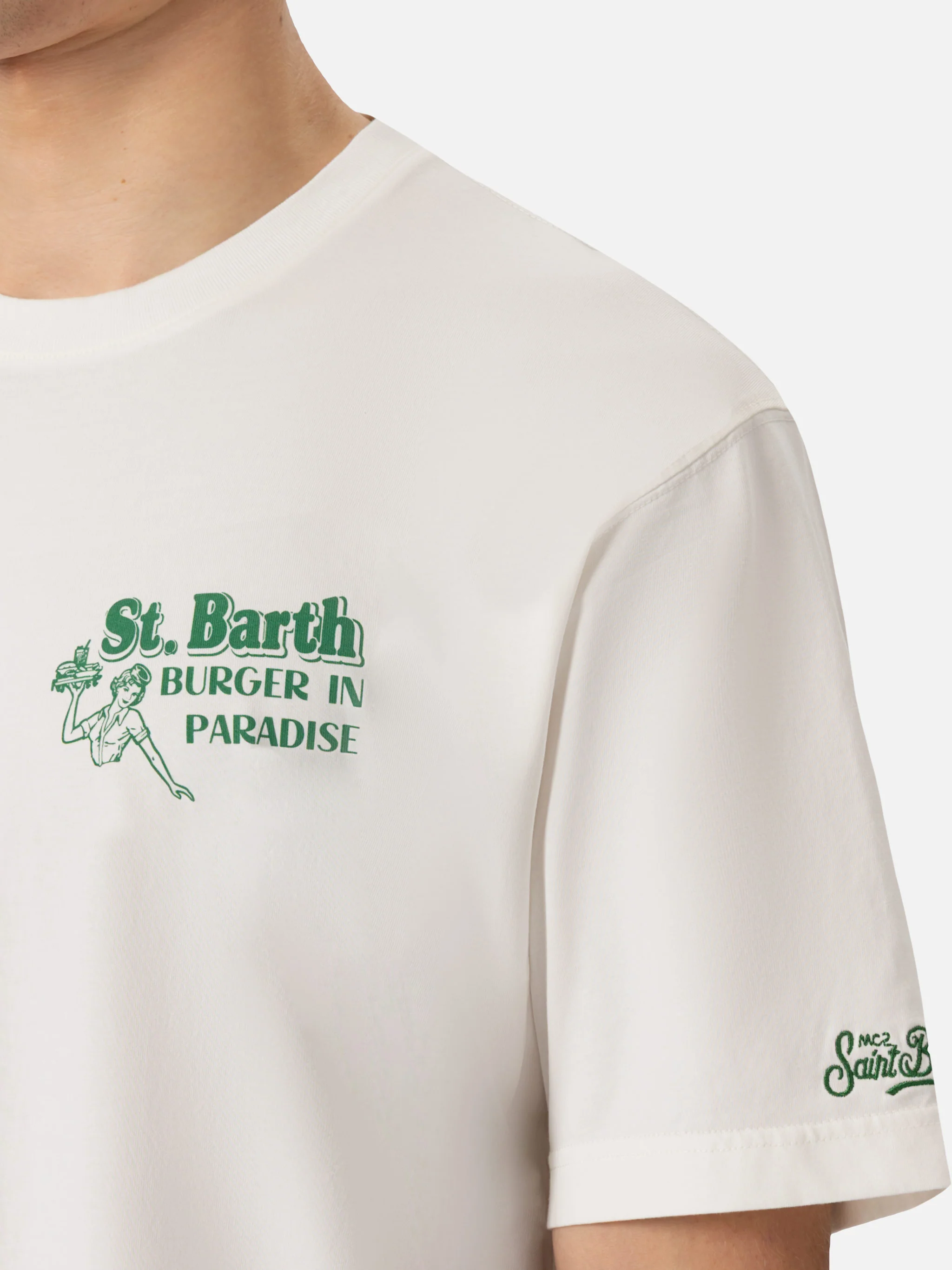 T-shirt Man stampa burger paradise - Image 3