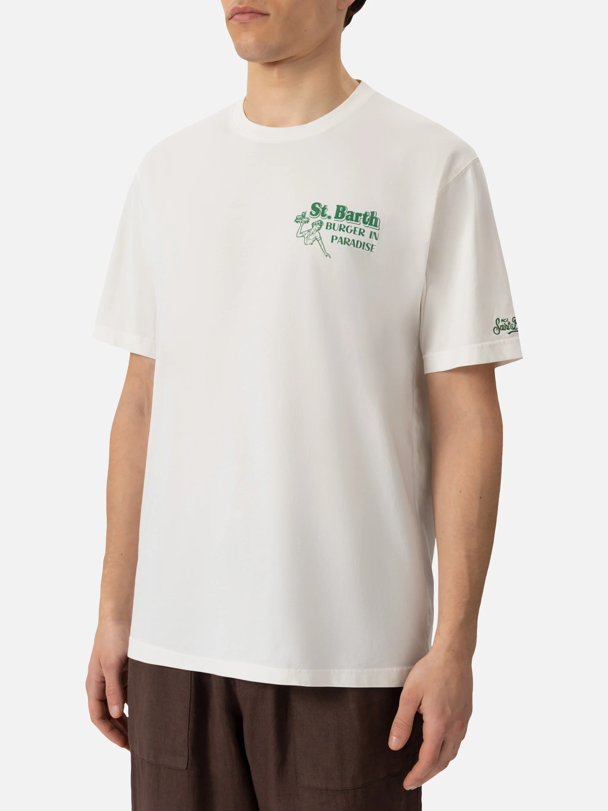 T-shirt Man stampa burger paradise - Image 4