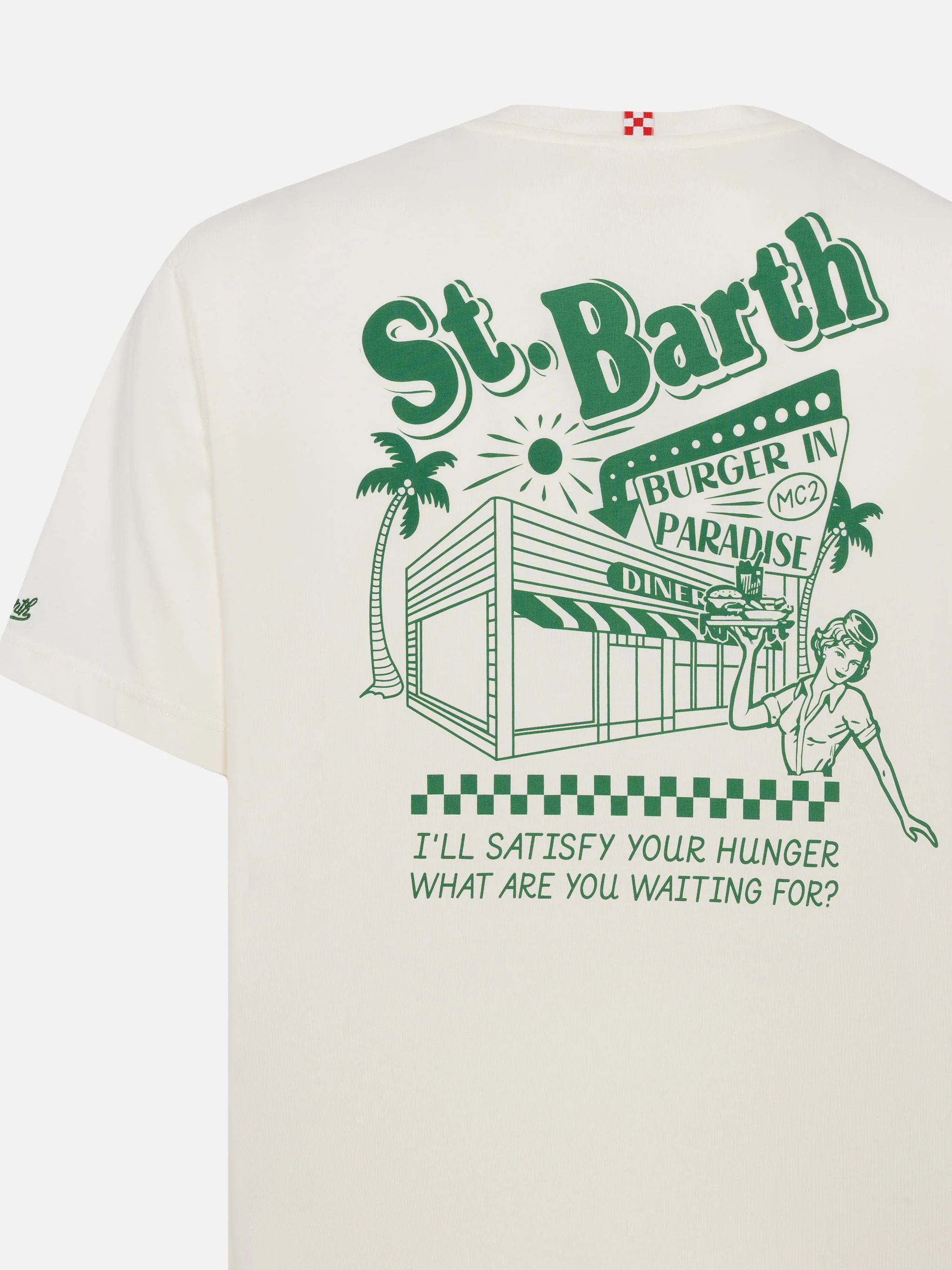 T-shirt Man stampa burger paradise - Image 5