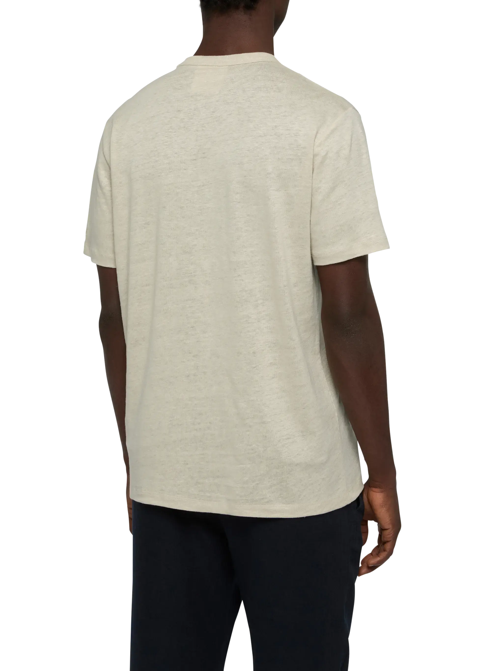 Tshirt Ecstasea in jersey di lino bianco sporco - Image 4
