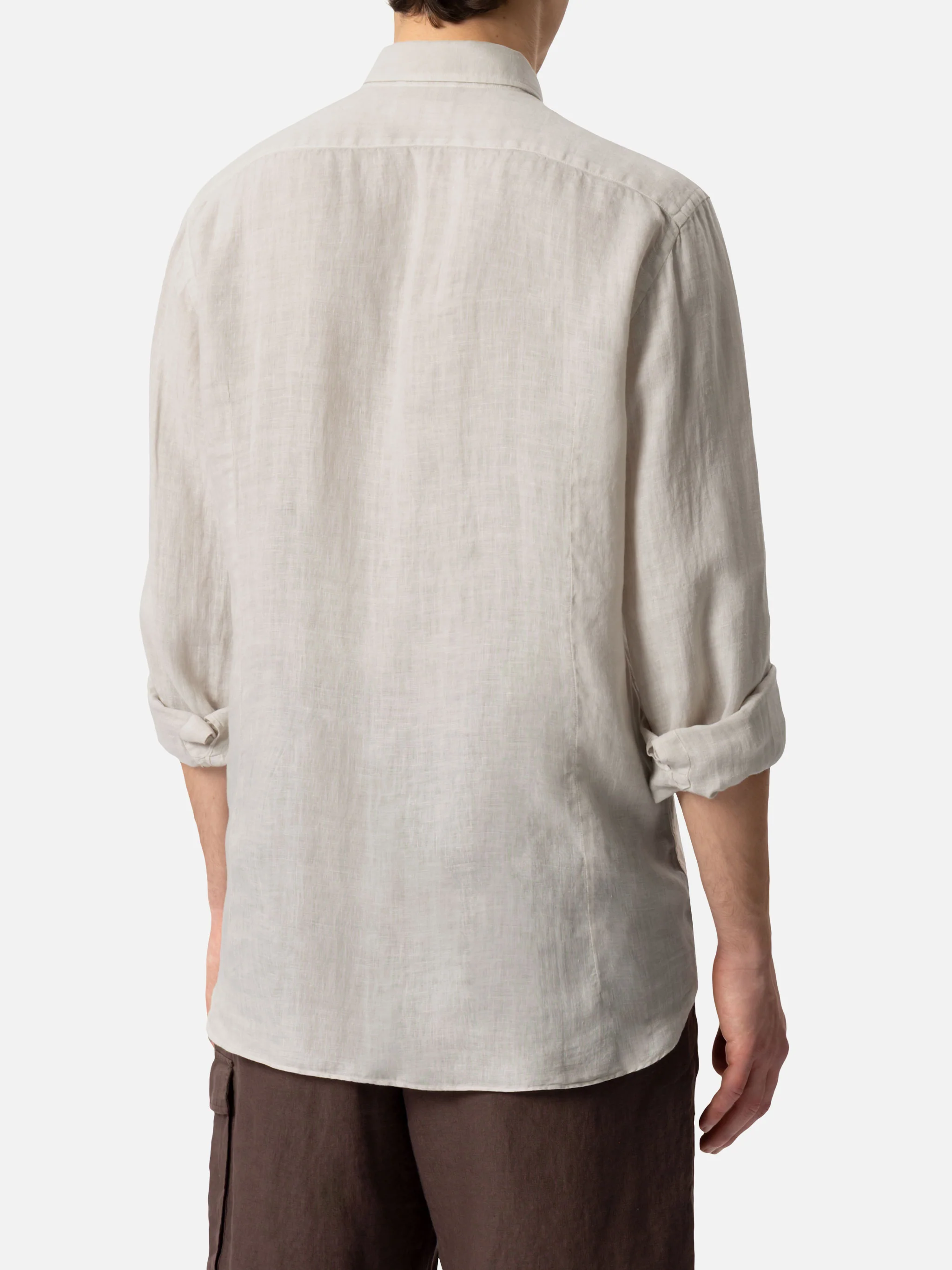 Camicia Pamplona in lino bianco sporco - Image 3