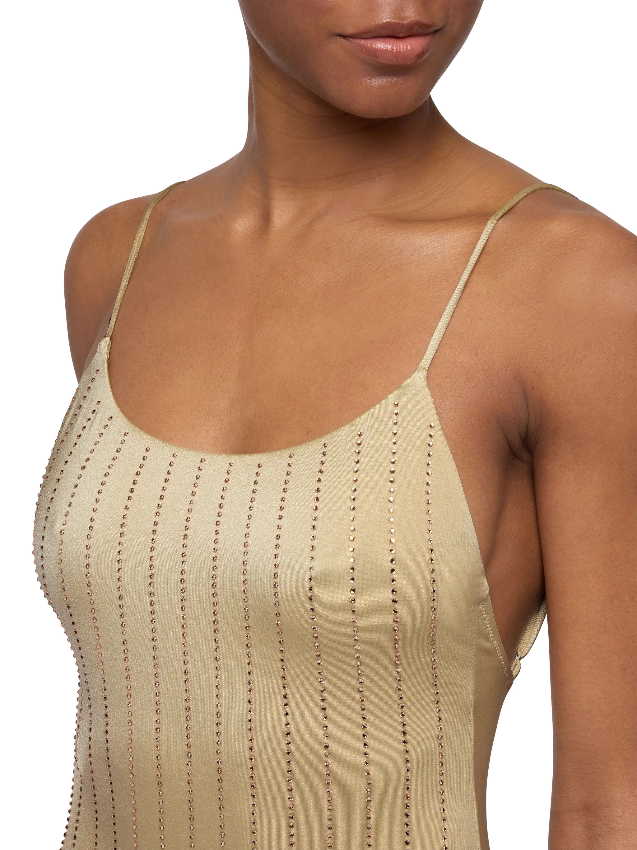 Cecille costume intero con strass a righe - Image 4