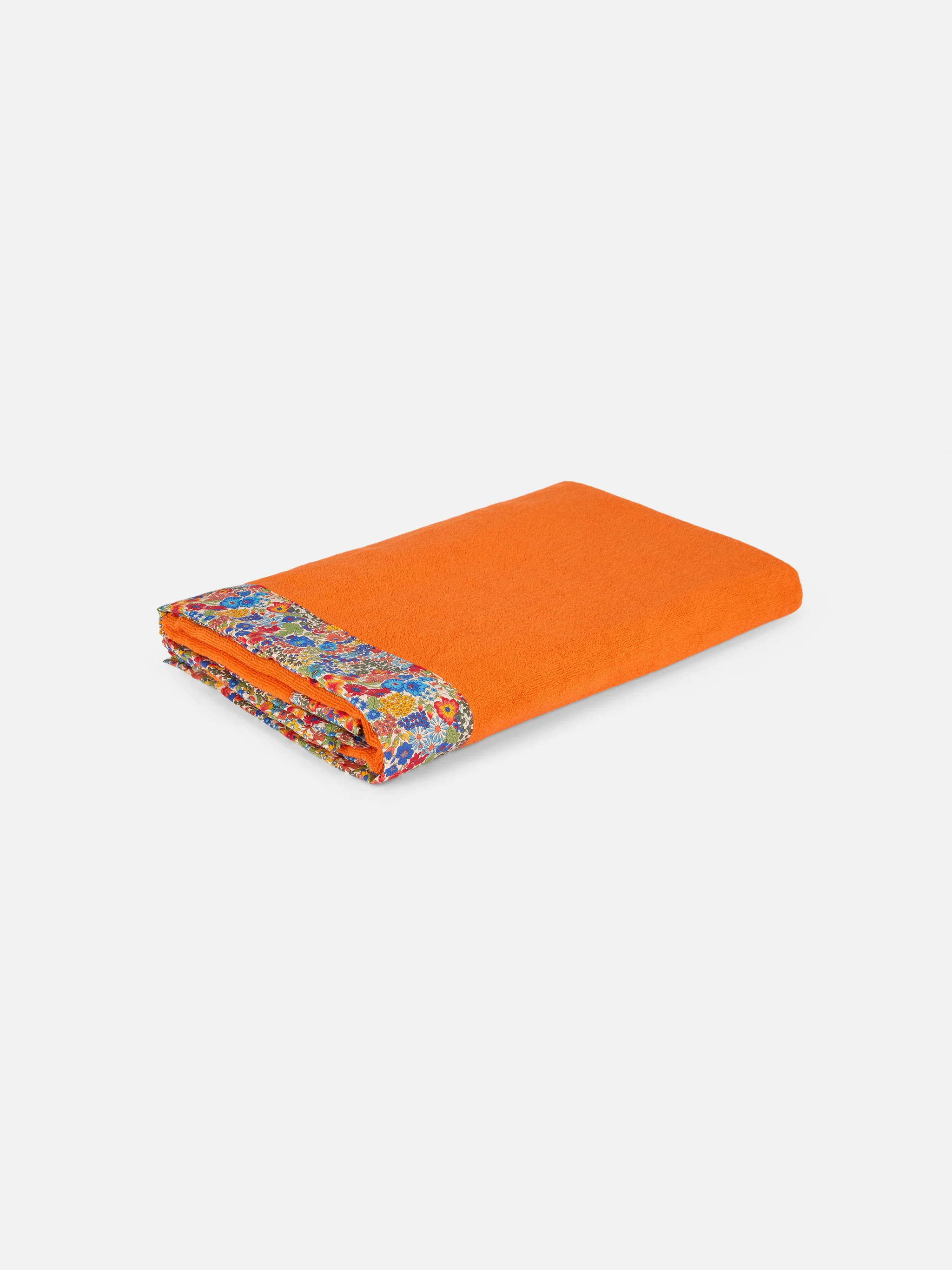 Telo mare arancione con cornice floreale multicolore | Special Edition - Image 3