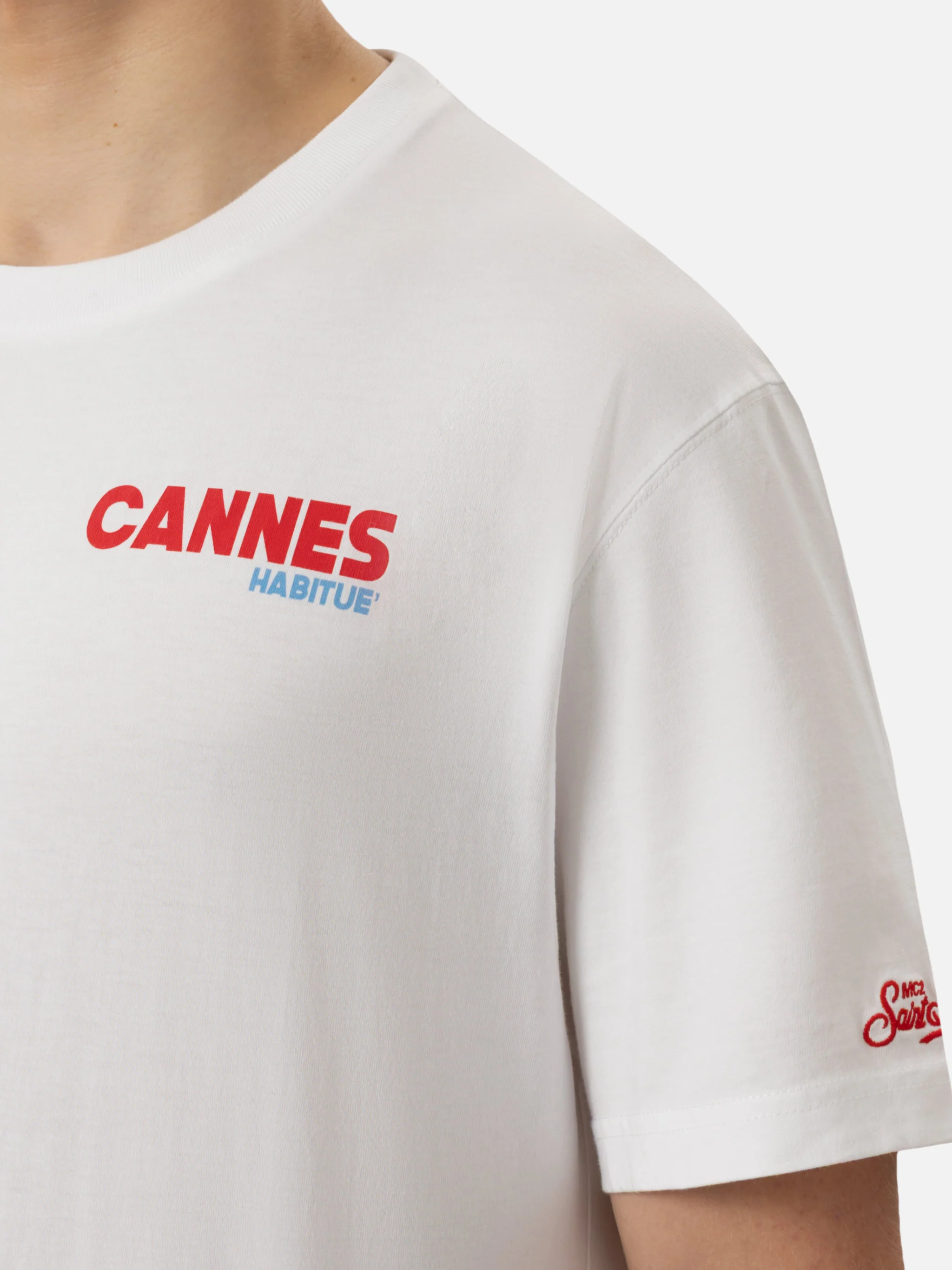 T-shirt Man stampa postcard Cannes - Image 3