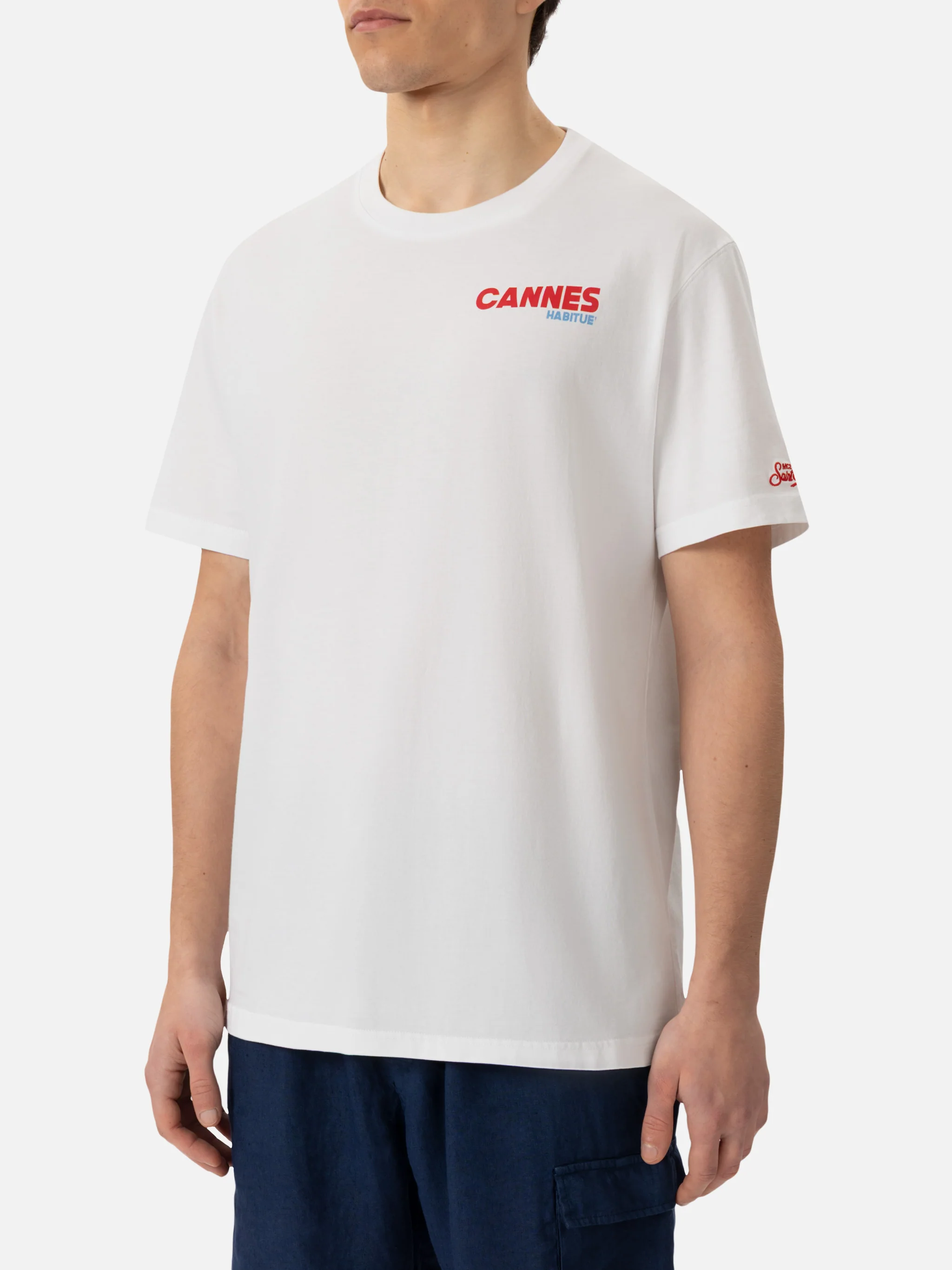 T-shirt Man stampa postcard Cannes - Image 4