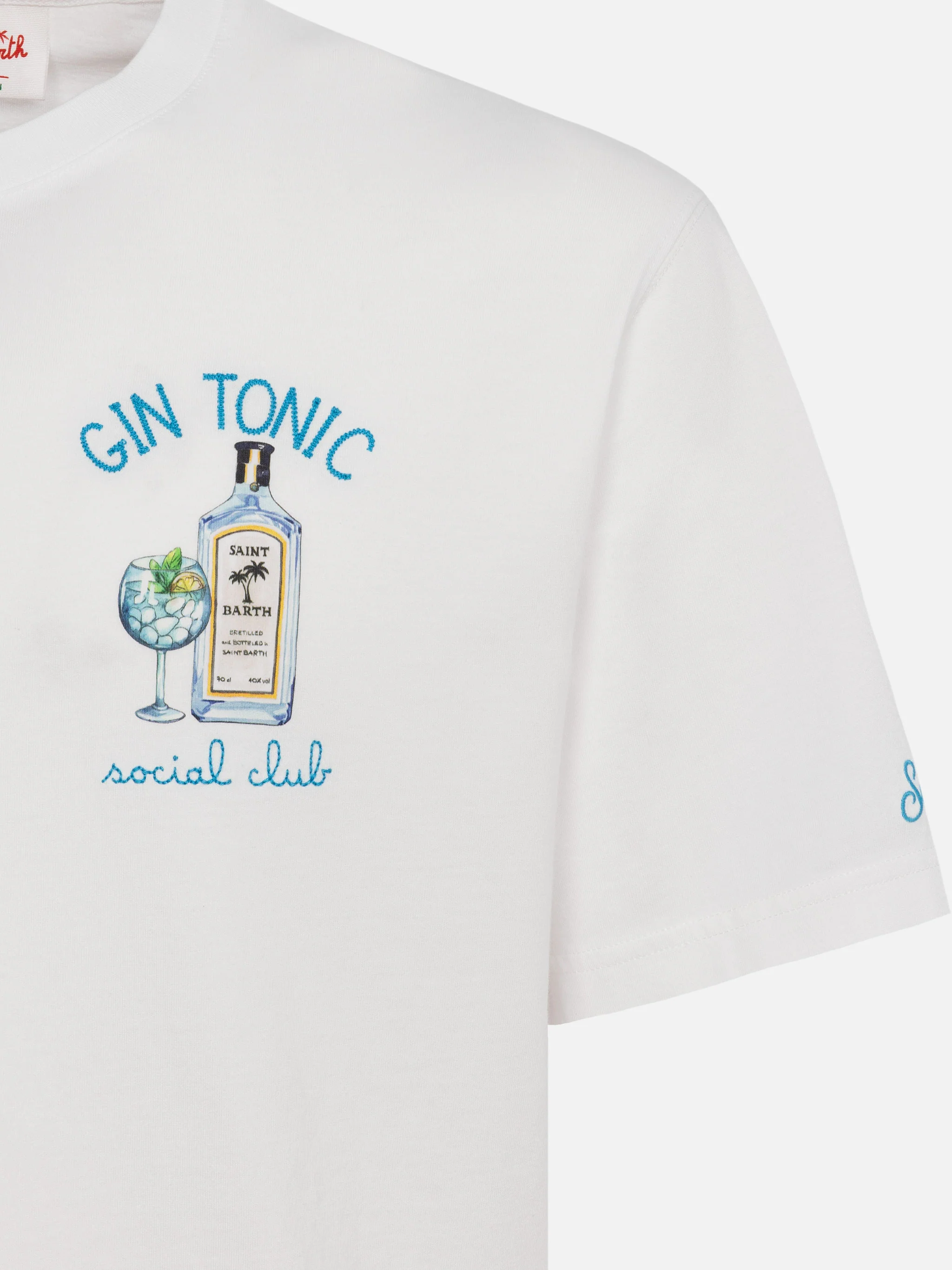 T-shirt Man ricamo gin tonic social club - Image 5