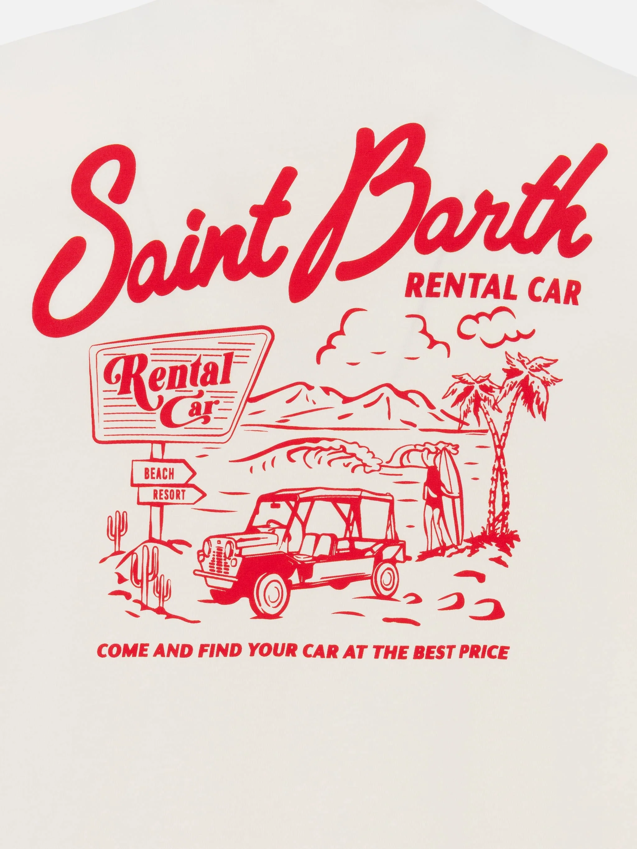 T-shirt Man in cotone stampa rental car - Image 5