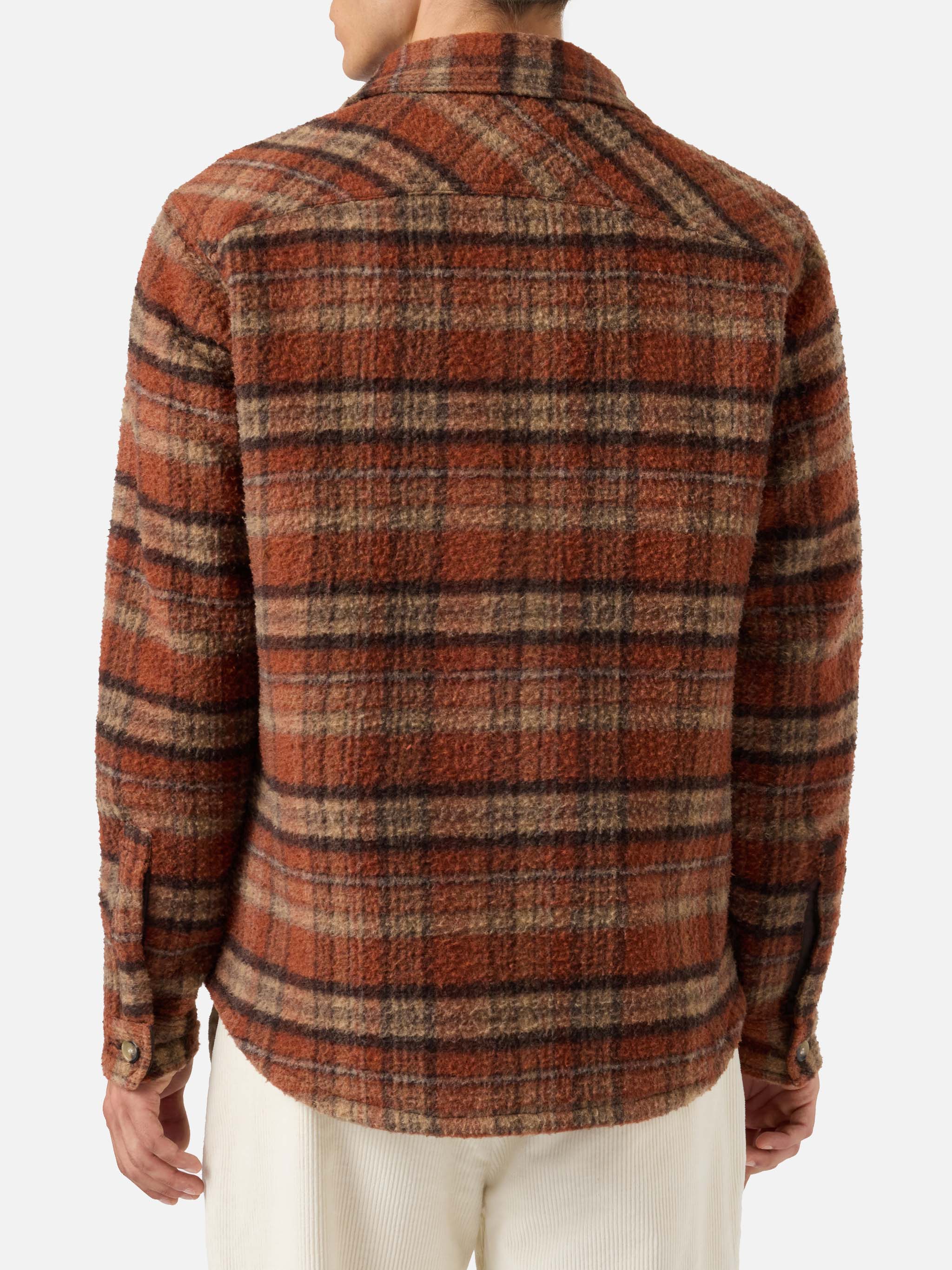 Camicia Burton in casentino marrone con tasche - Image 4