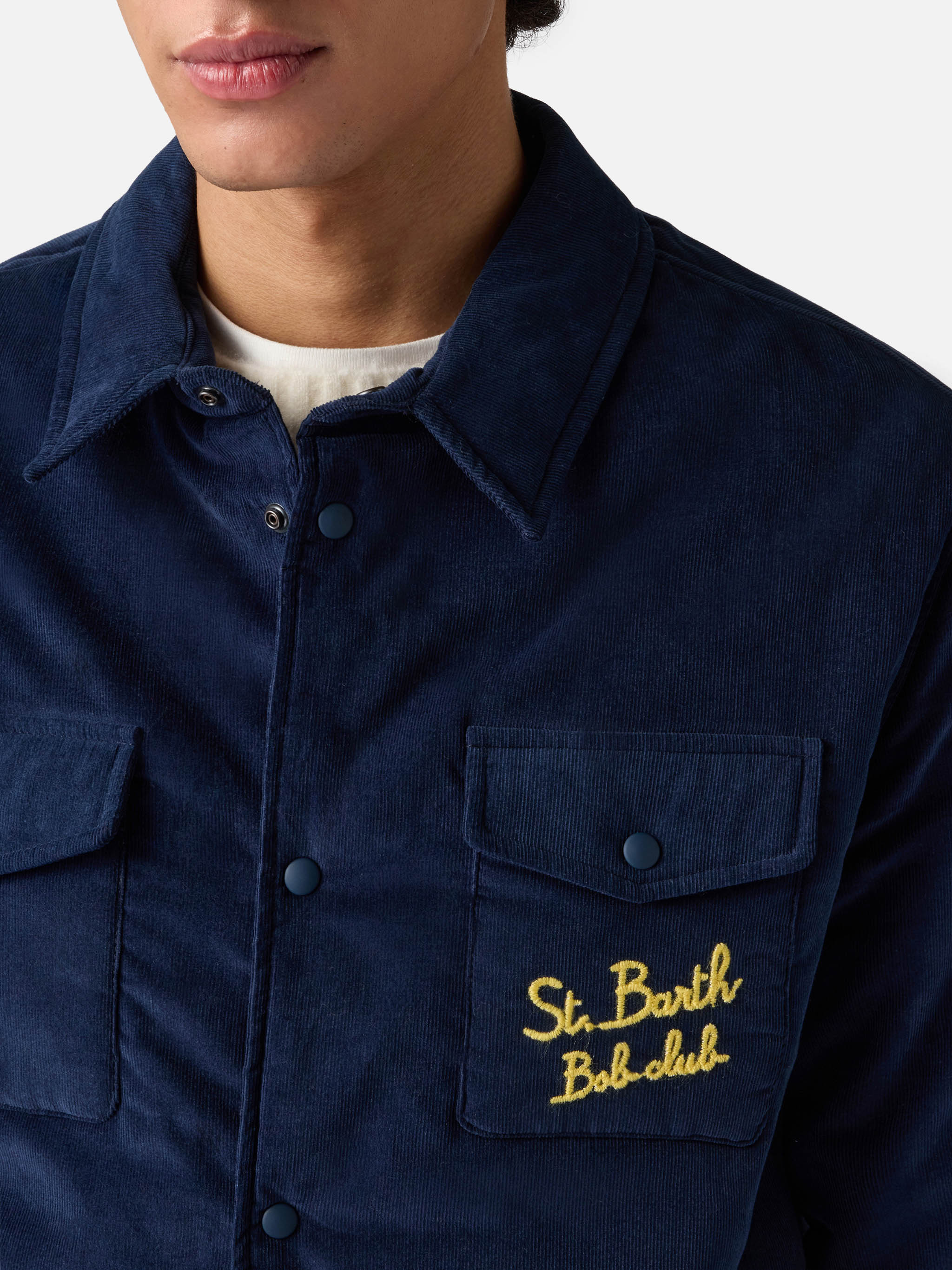 Camicia over con taschino e ricamo St. Barth Bob Club - Image 3