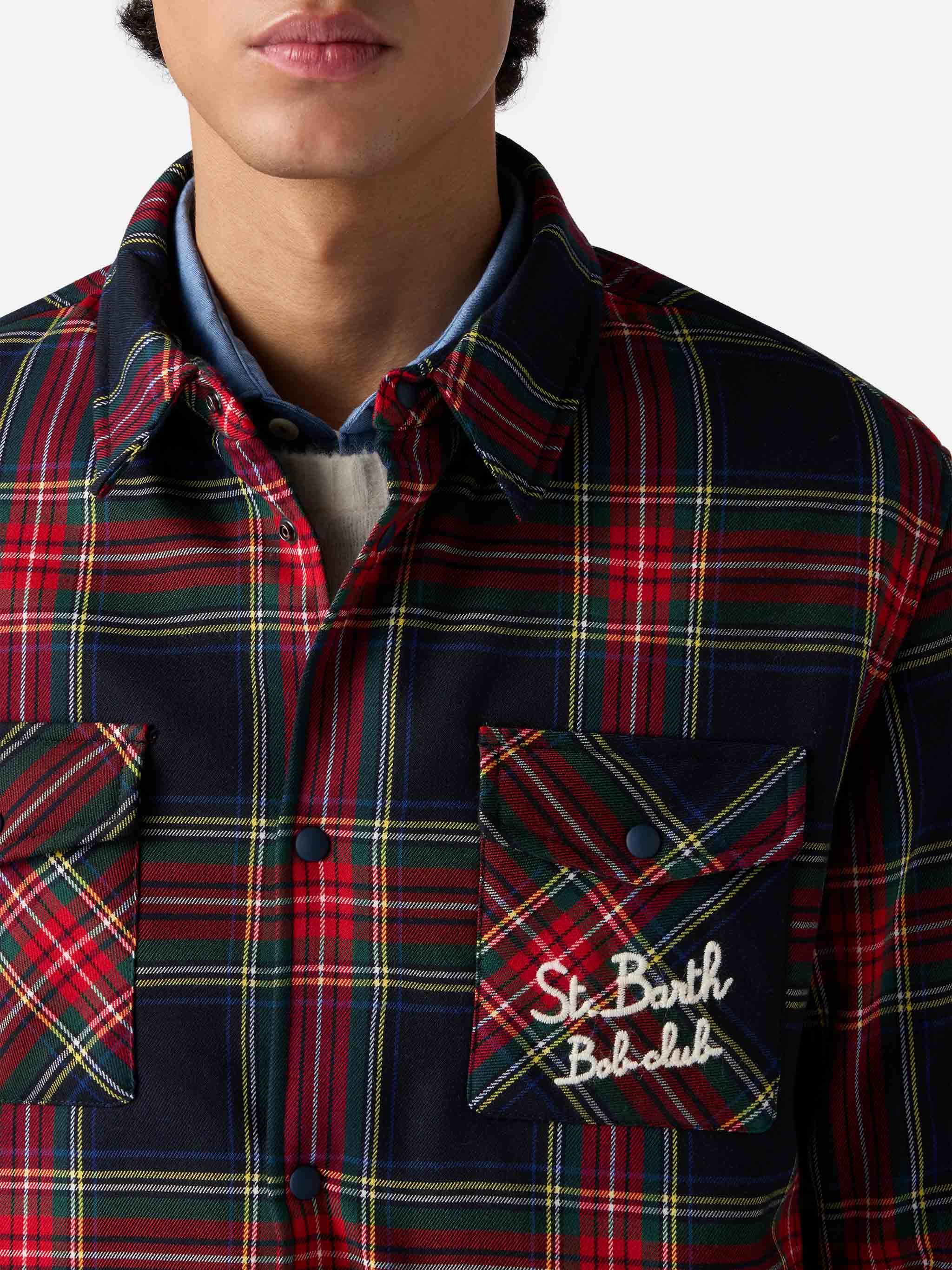 Camicia over con taschino e ricamo St. Barth Bob Club - Image 3