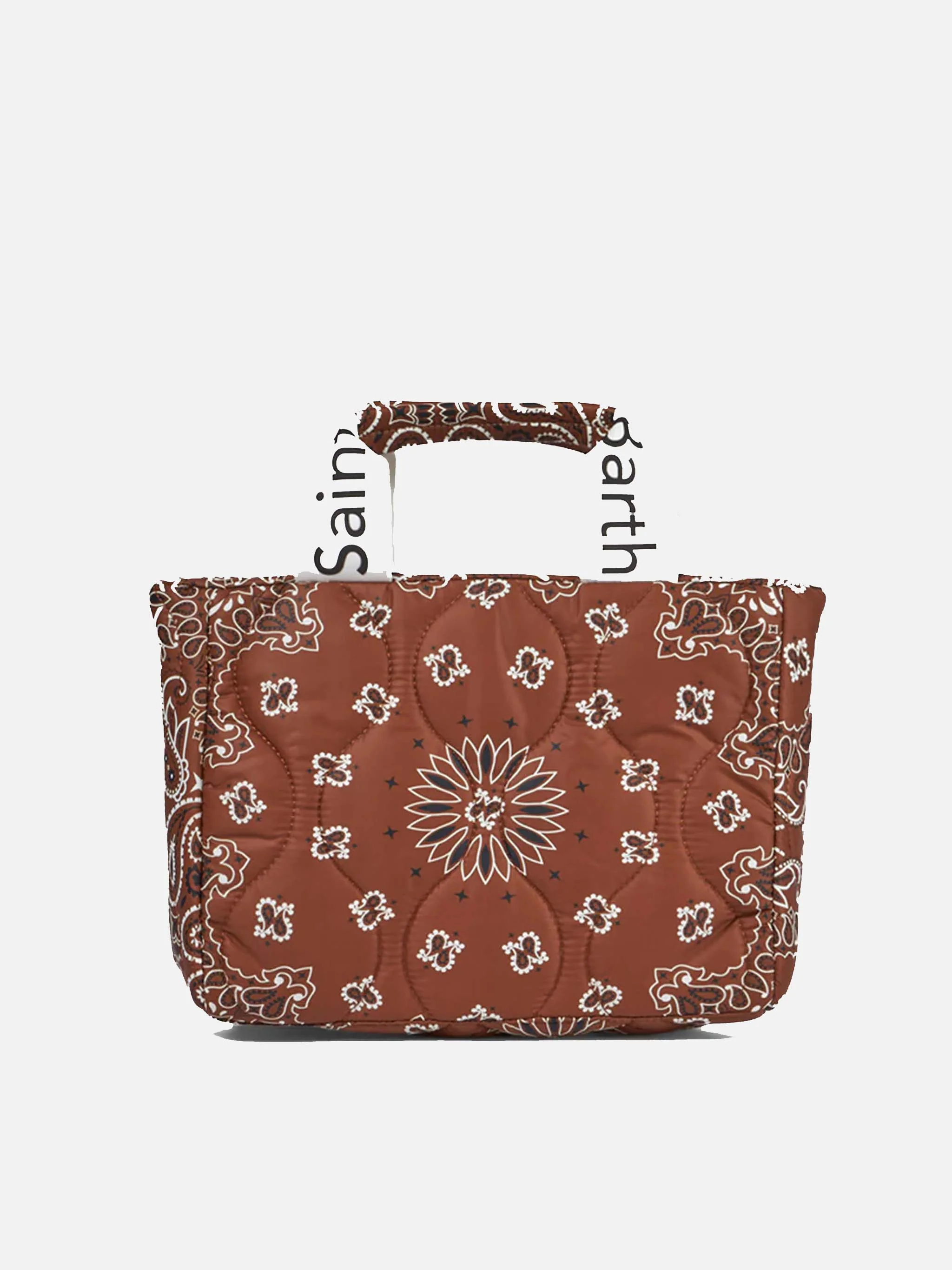 Borsa Puffer Bag stampa bandana marrone - Image 5