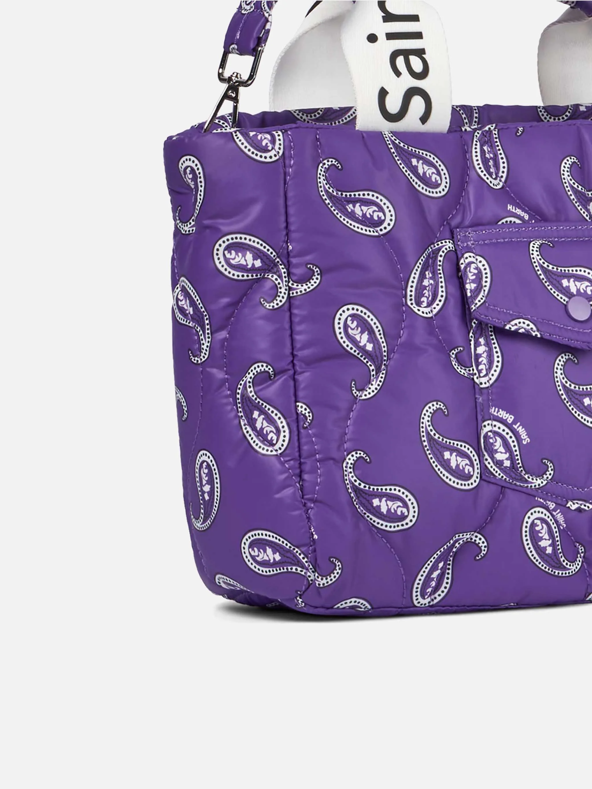 Borsa Puffer Bag stampa paisley viola - Image 2
