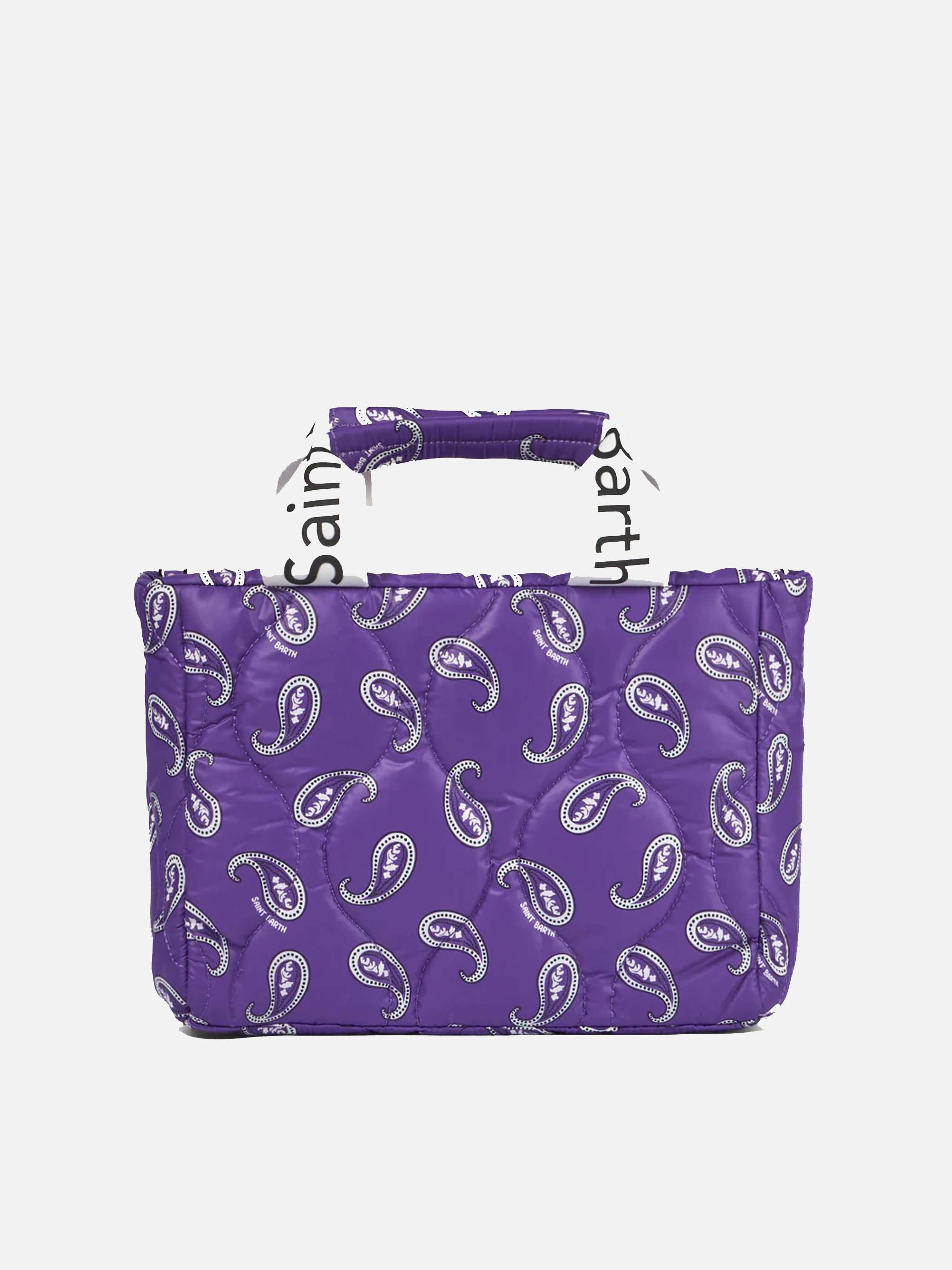 Borsa Puffer Bag stampa paisley viola - Image 4