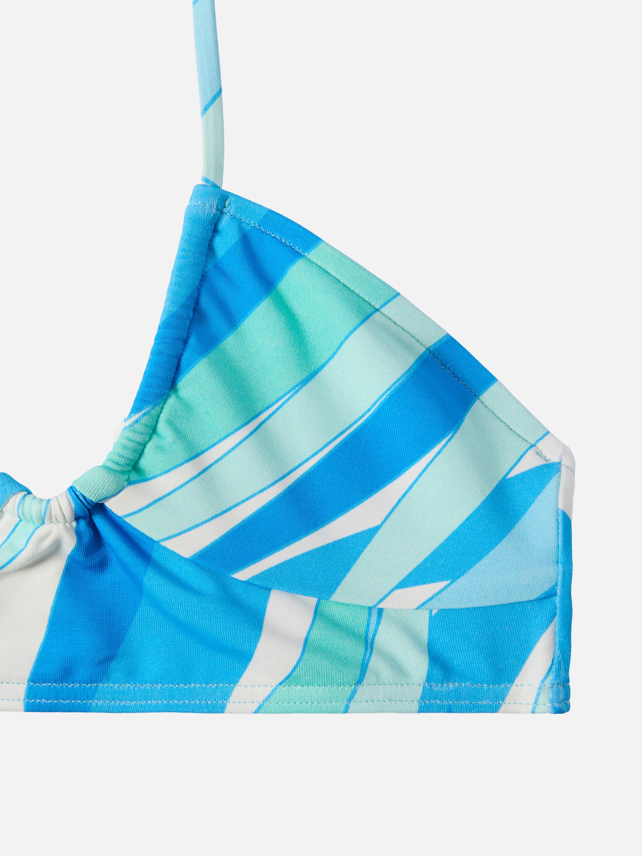Top crop Page Jr con stampa palme colorate - Image 2