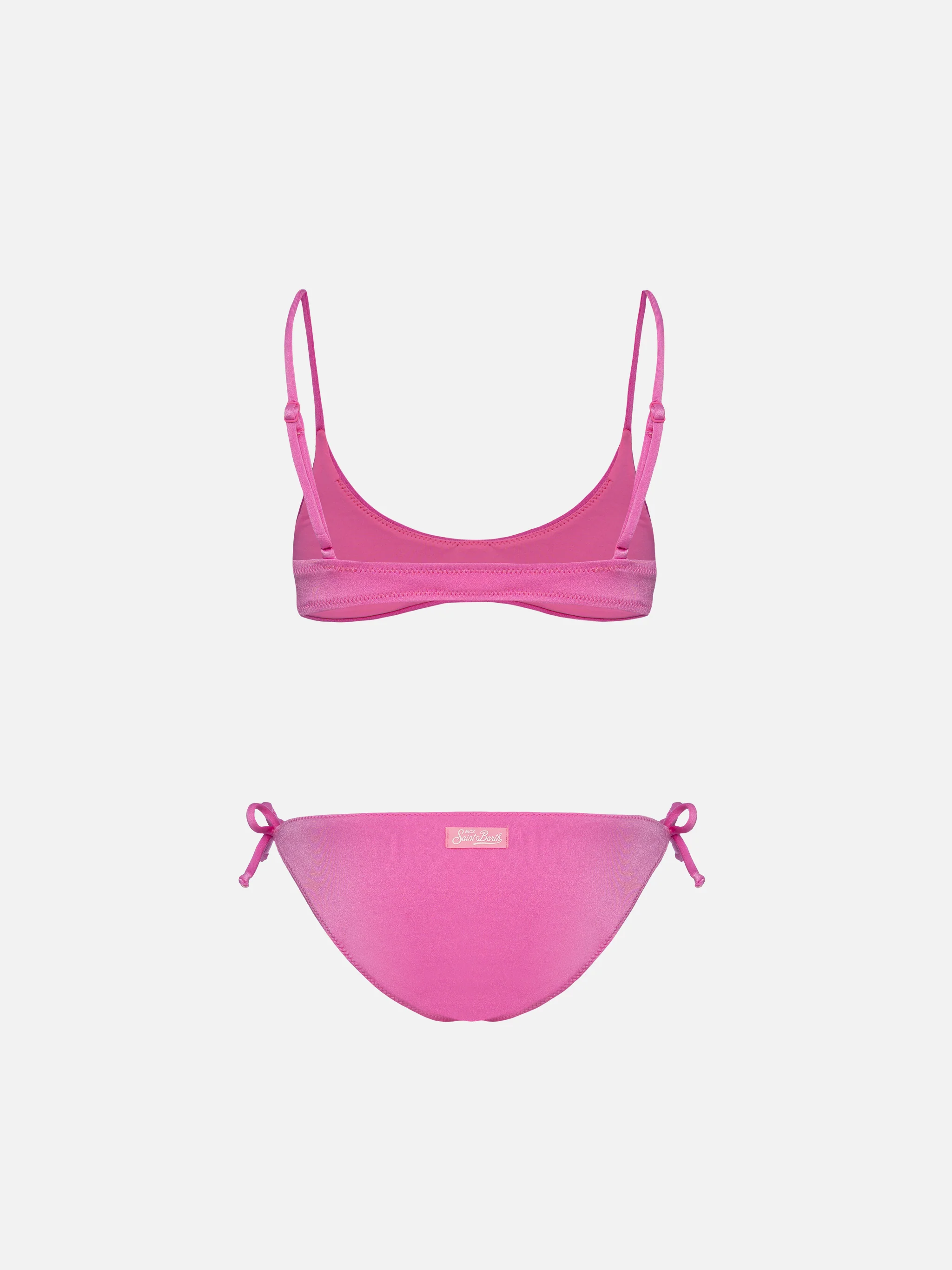 Bikini bralette Paloma Jr rosa con strass - Image 2