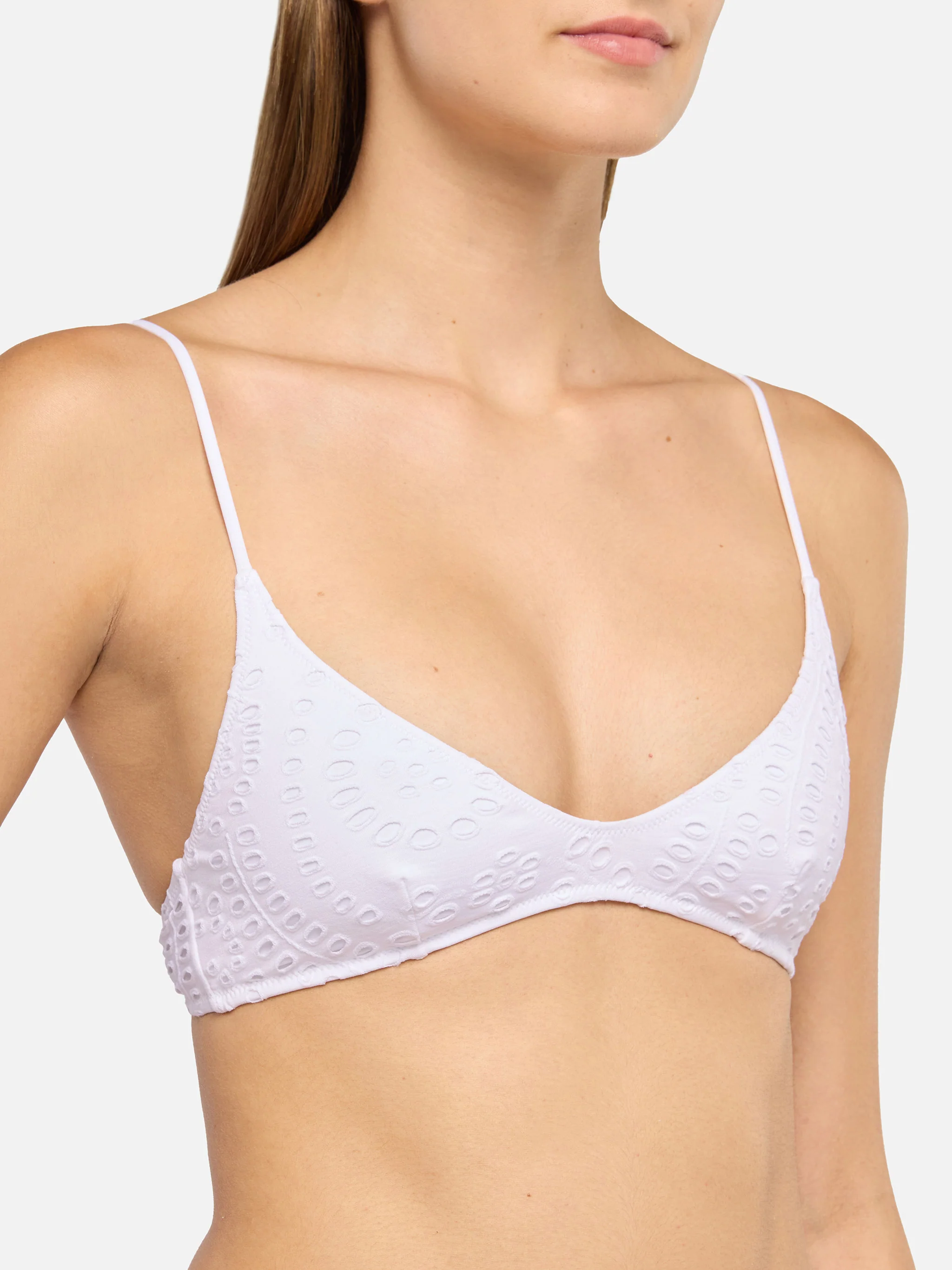 Bralette scollata in Sangallo bianco Paloma - Image 2