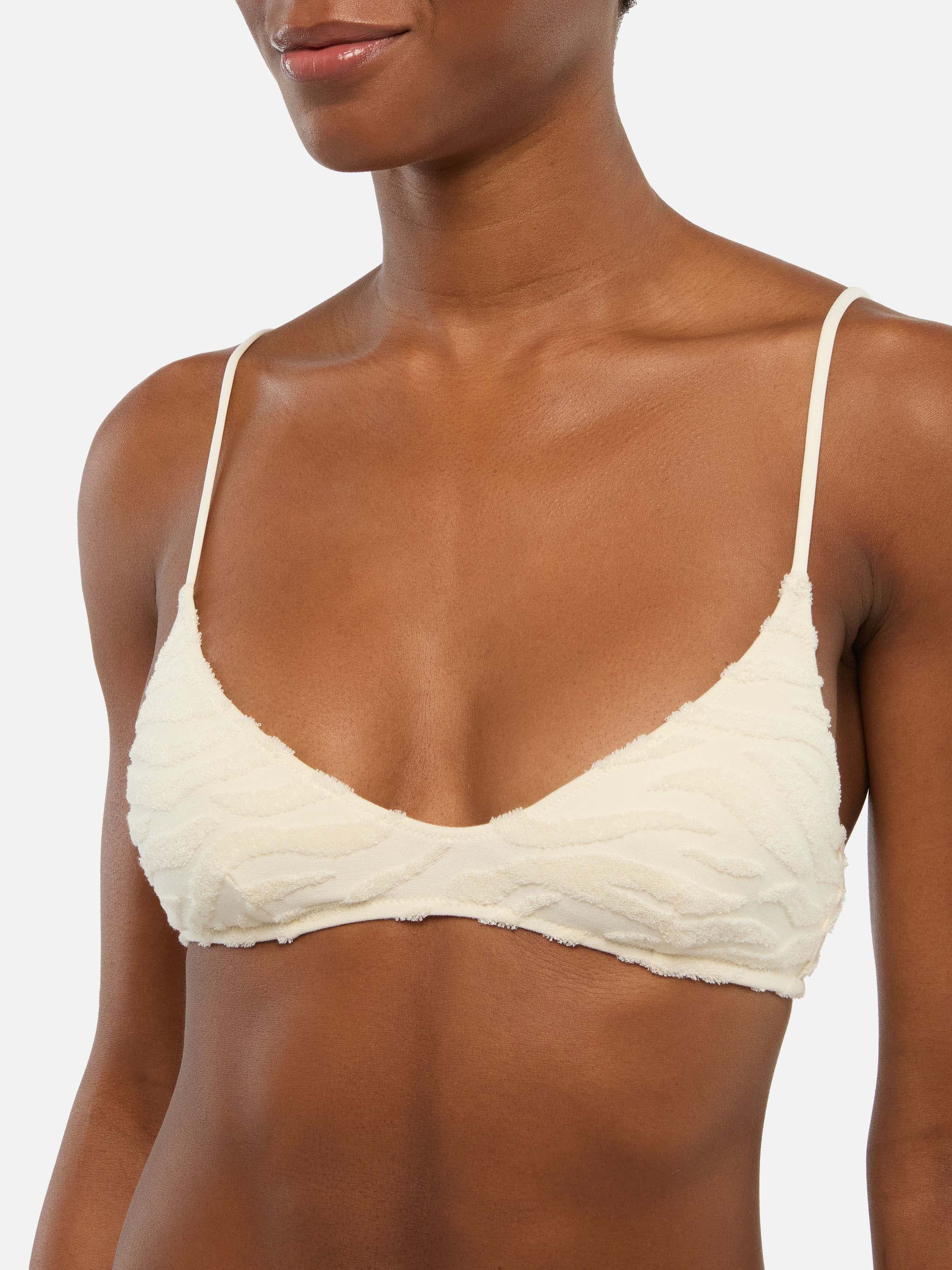 Bralette scollata in spugna zebrata in rilievo Paloma - Image 2