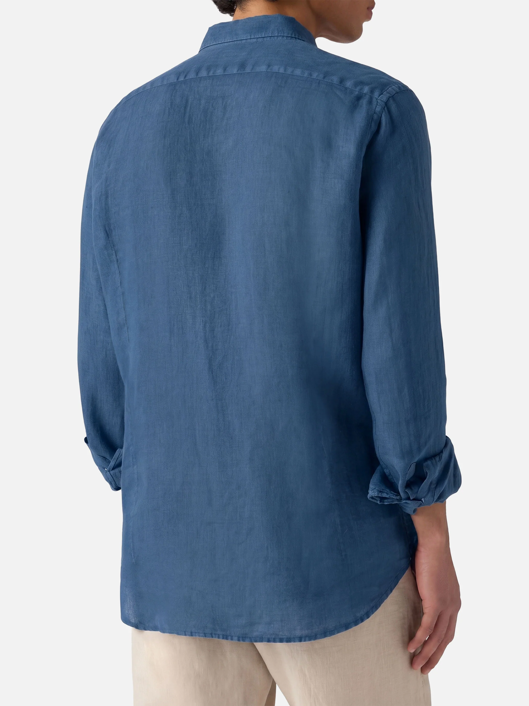Camicia Pamplona in lino denim scuro - Image 2