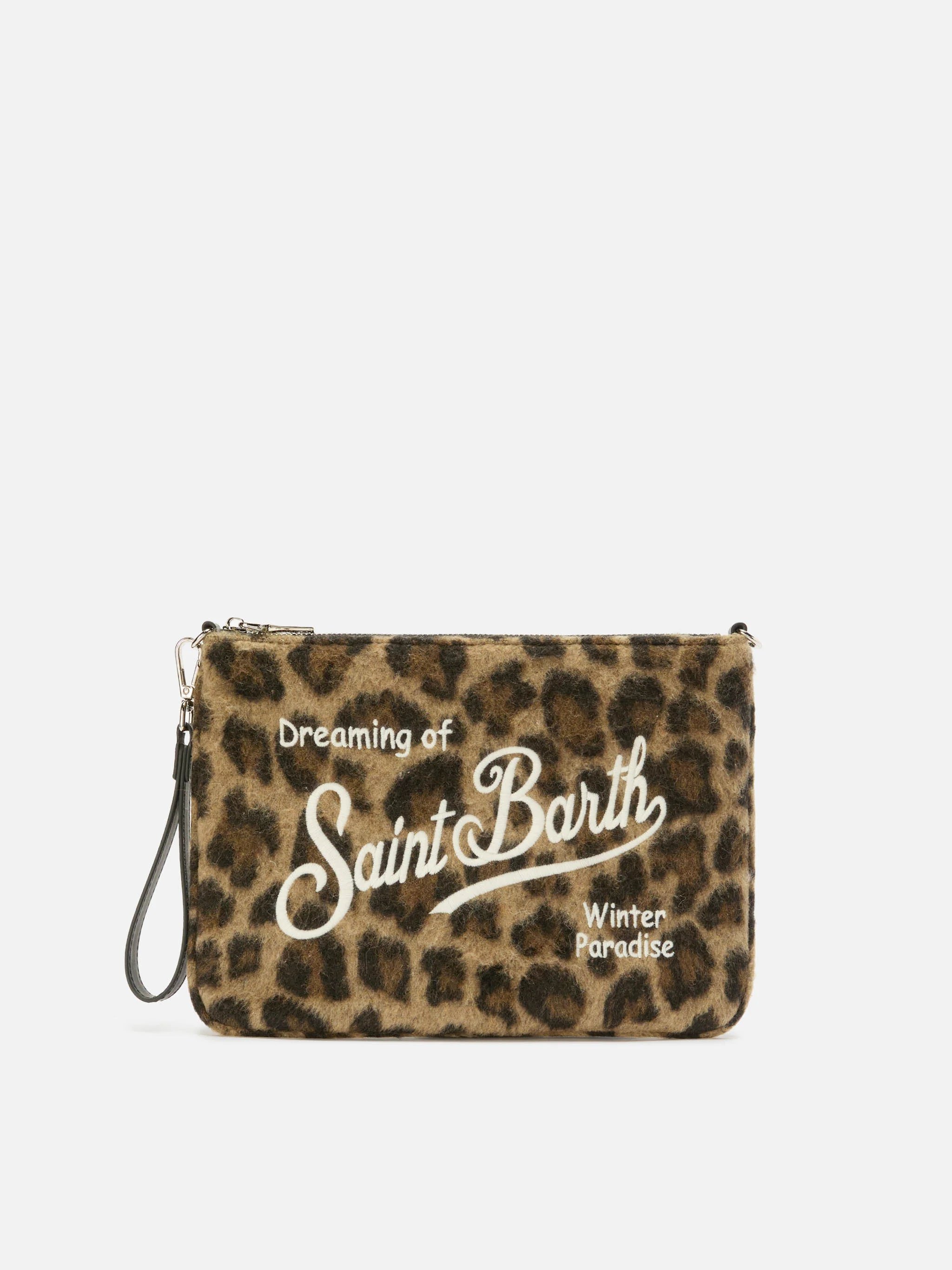 Borsa crossbody Parisienne Felt in misto lana leopardata - Image 3