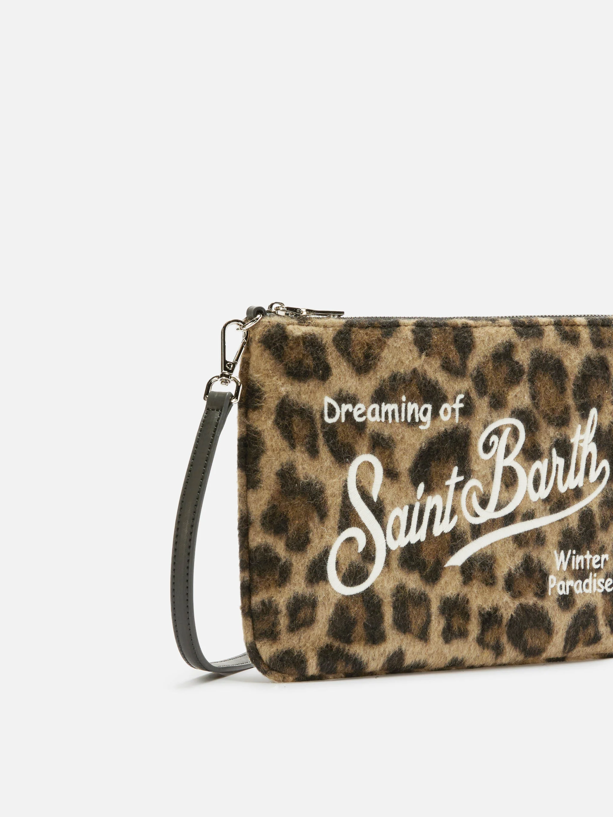 Borsa crossbody Parisienne Felt in misto lana leopardata - Image 4