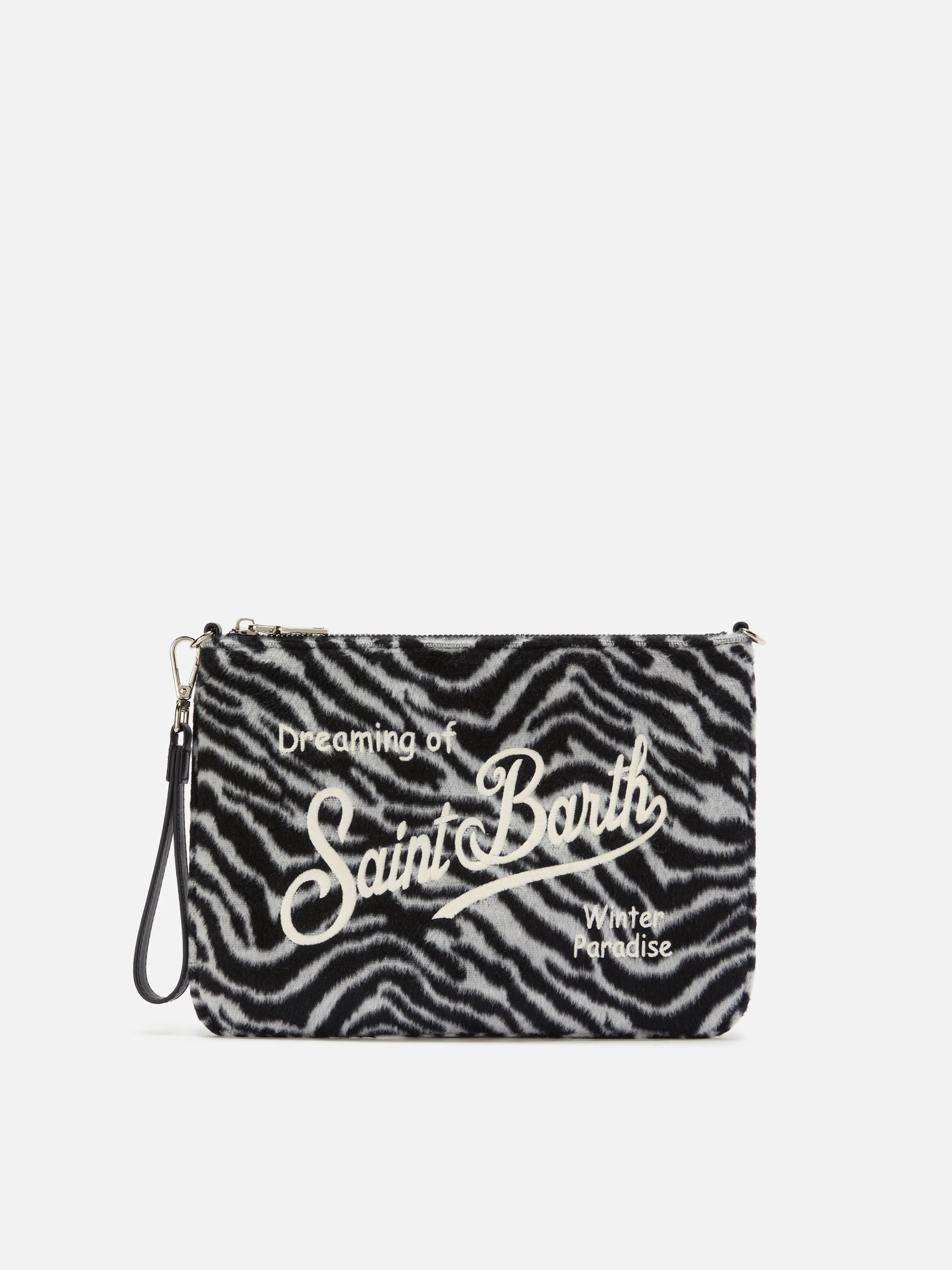 Borsa crossbody Parisienne Felt in misto lana zebrata - Image 3
