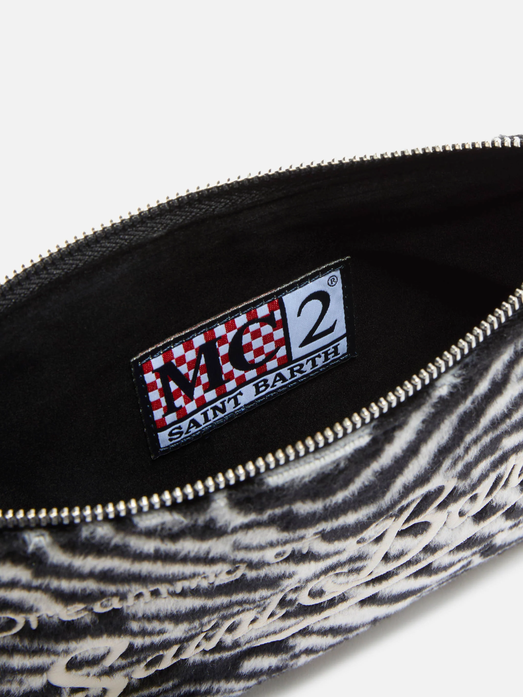 Borsa crossbody Parisienne Felt in misto lana zebrata - Image 6
