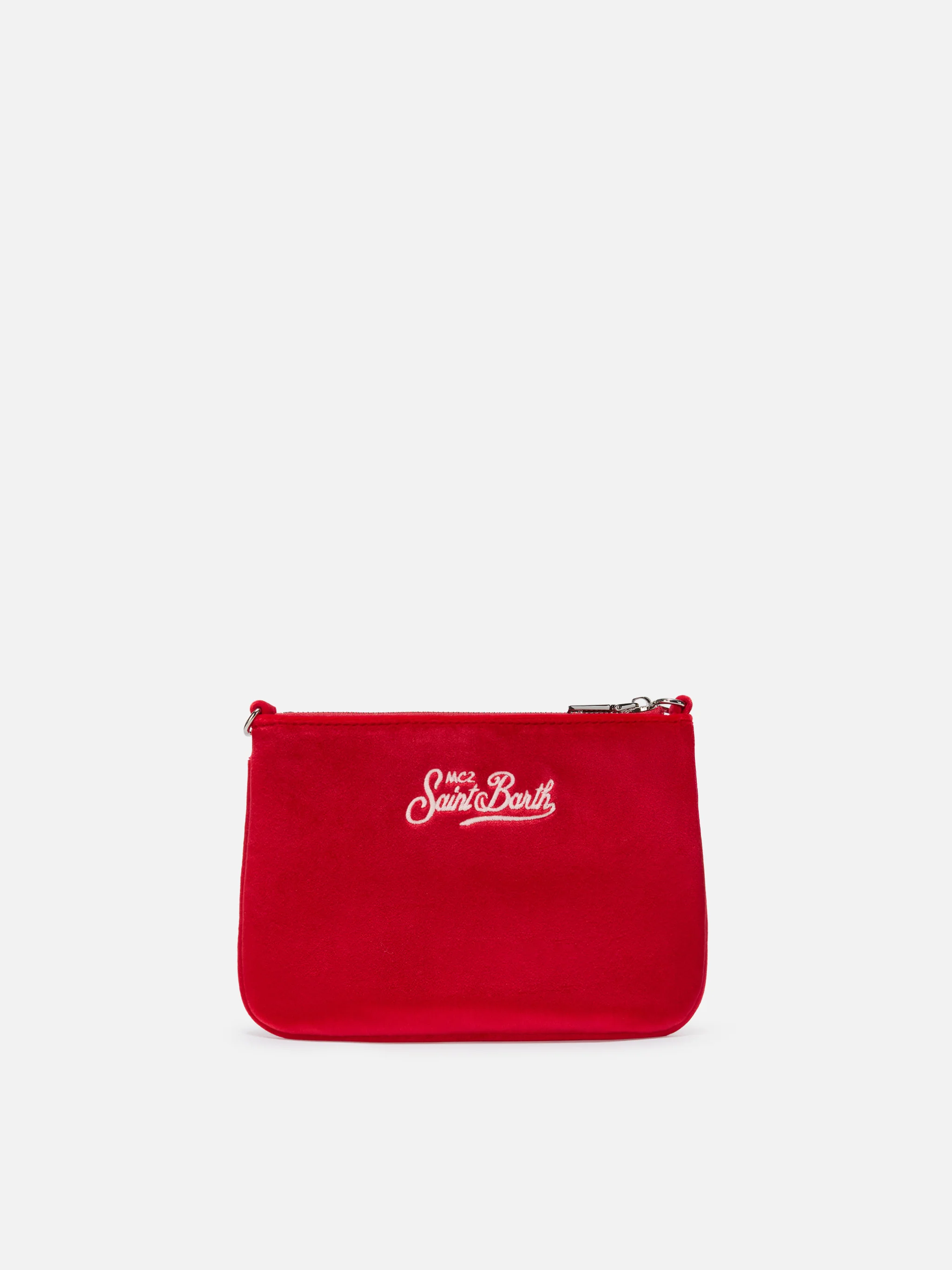 Borsetta a spalla Parisienne Mini Velvet rossa - Image 4