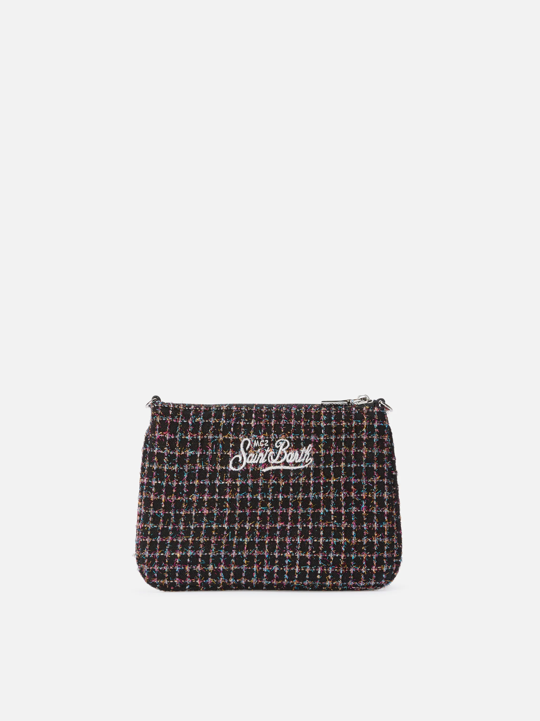 Borsetta a spalla Parisienne Mini Tweed nera shiny - Image 4