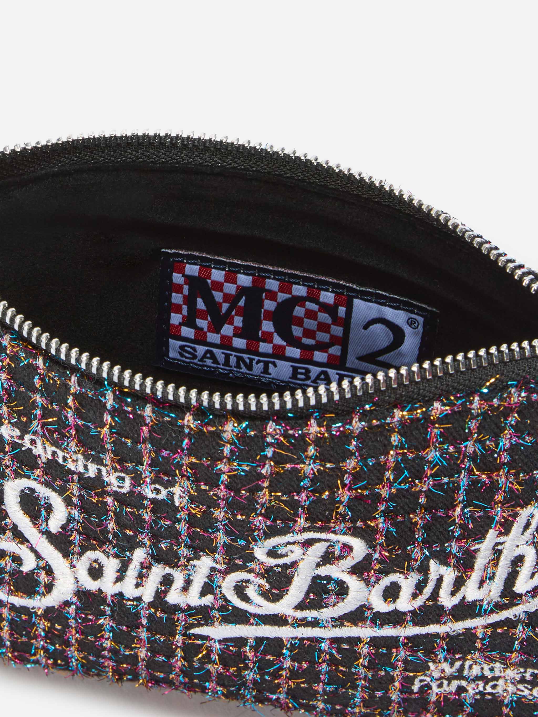 Borsetta a spalla Parisienne Mini Tweed nera shiny - Image 5