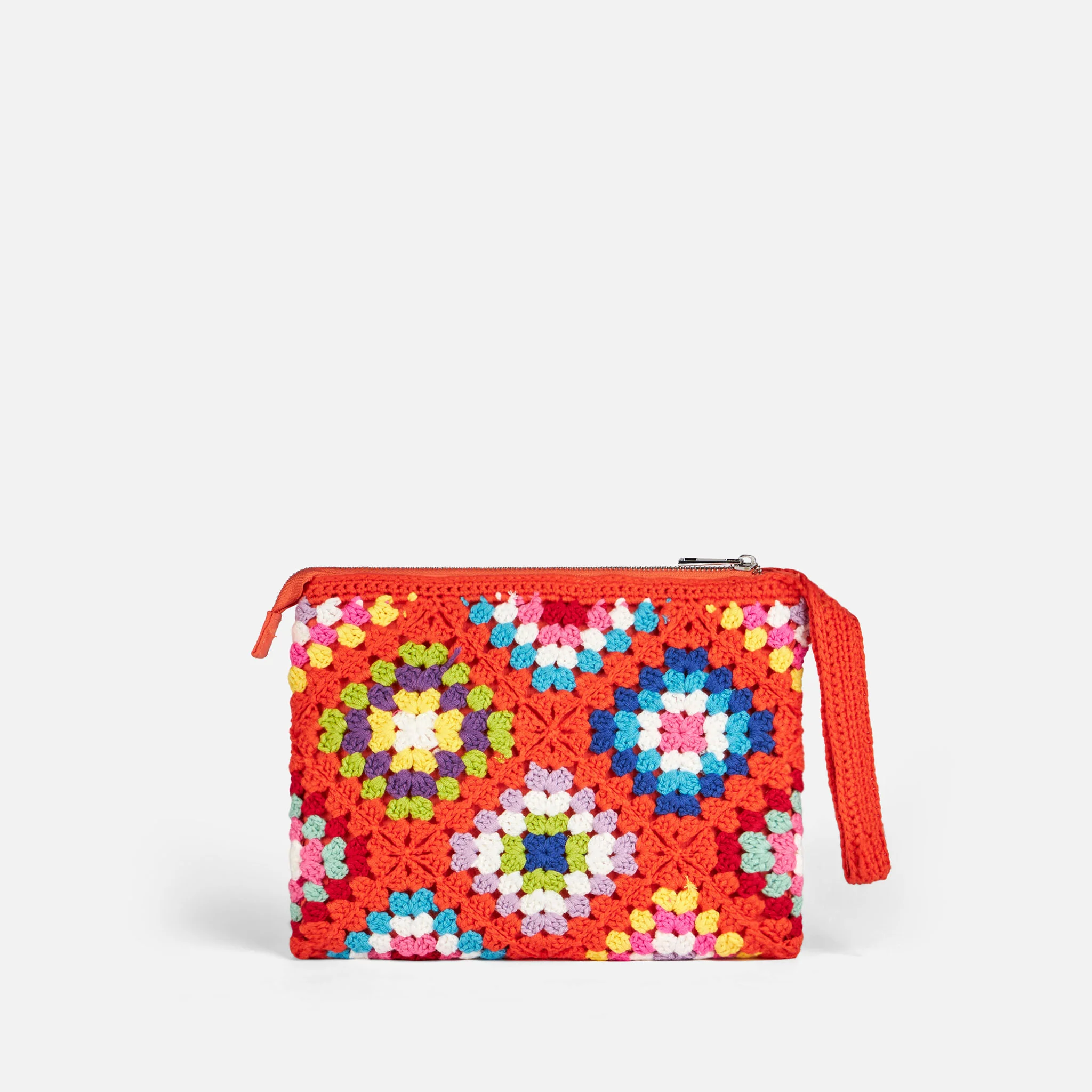 Pouch Parisienne all'uncinetto arancione con Saint Barth - Image 4