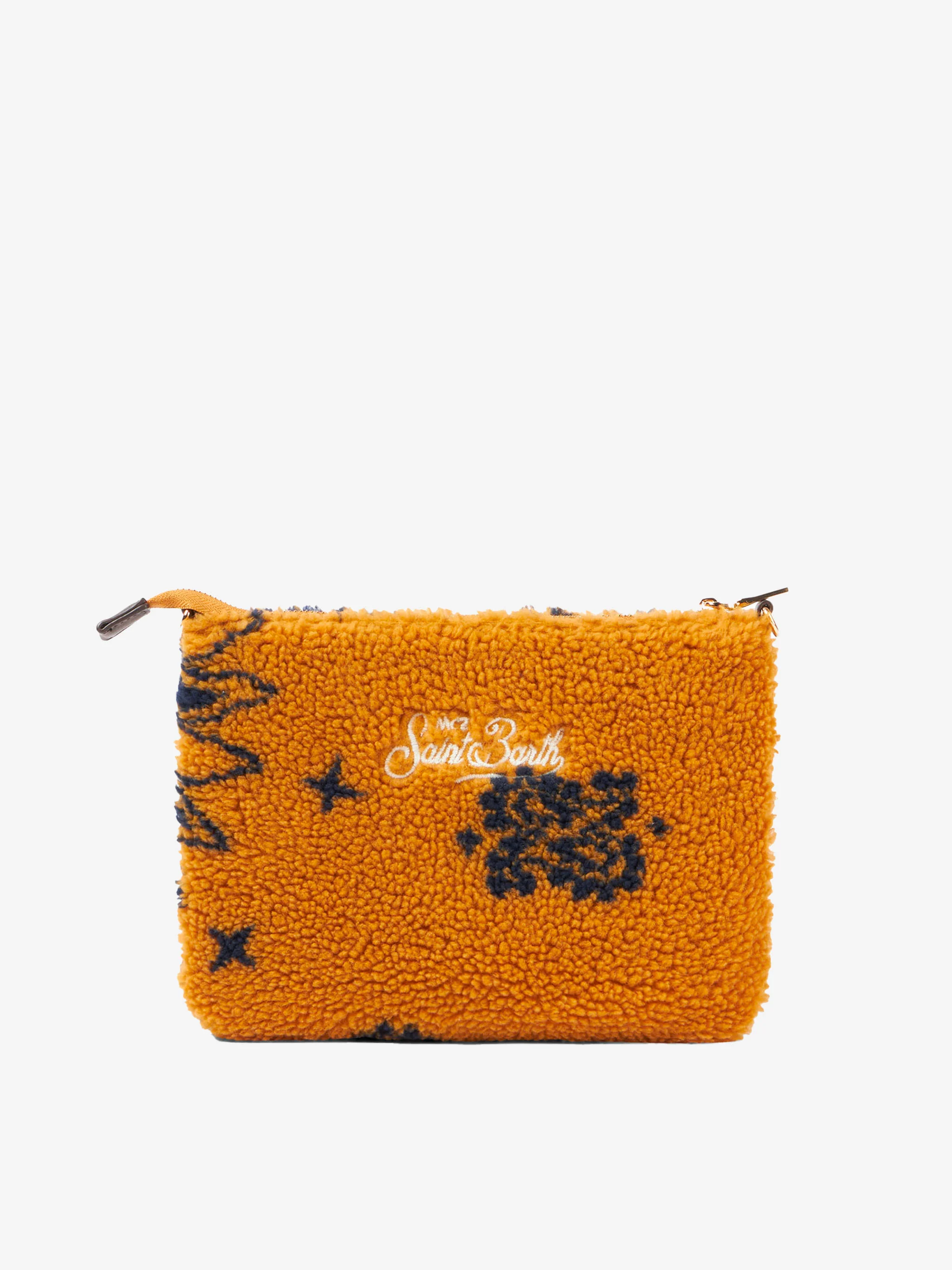 Pouch a tracolla Parisienne in lana con bandana ocra - Image 3