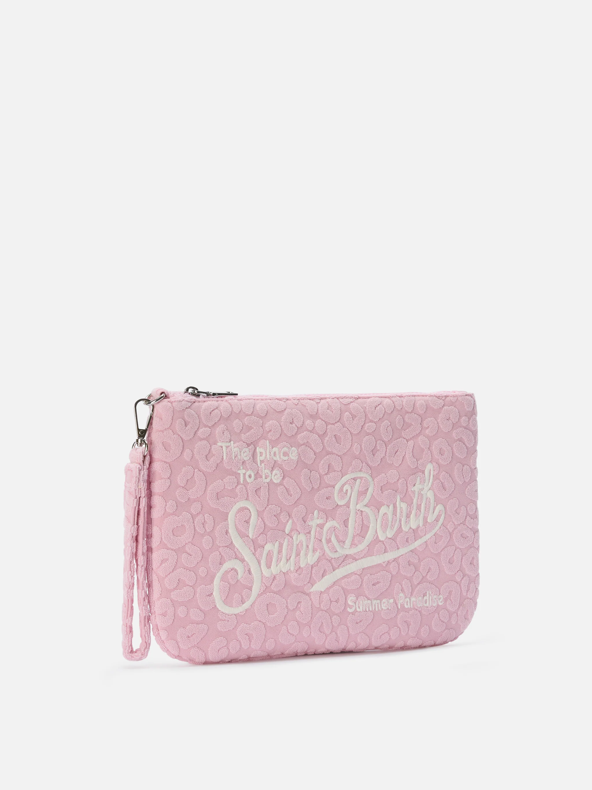 Parisienne Sponge pouch con motivo leopardato in rilievo e trcolla removibile  - Image 2