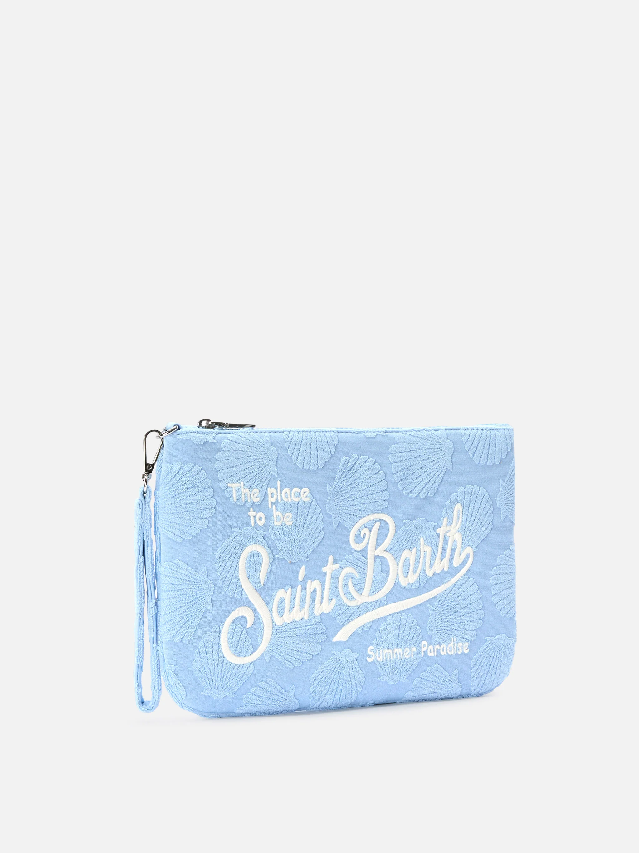 Parisienne Sponge pouch con motivo conchiglie in rilievo e trcolla removibile  - Image 3