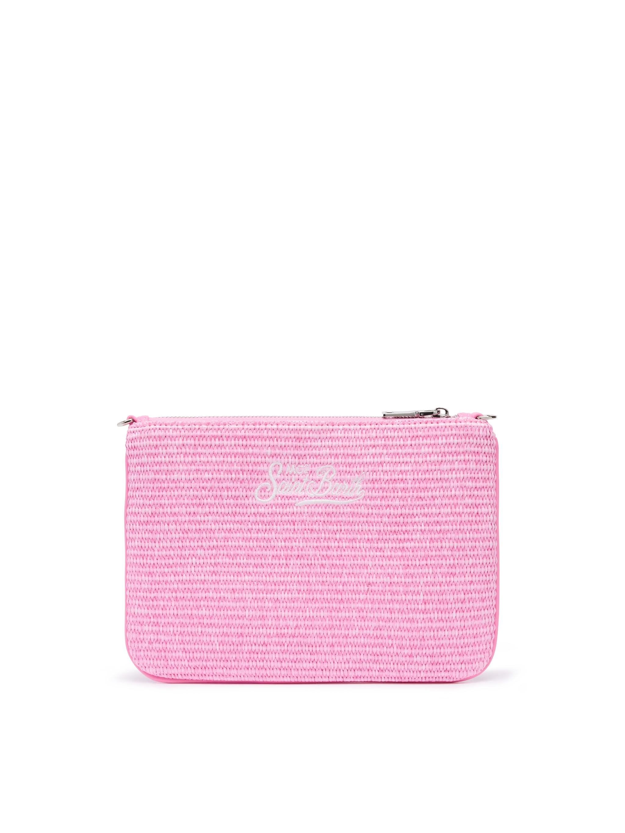 Pochette Parisienne effetto paglia con logo ricamato - Image 5