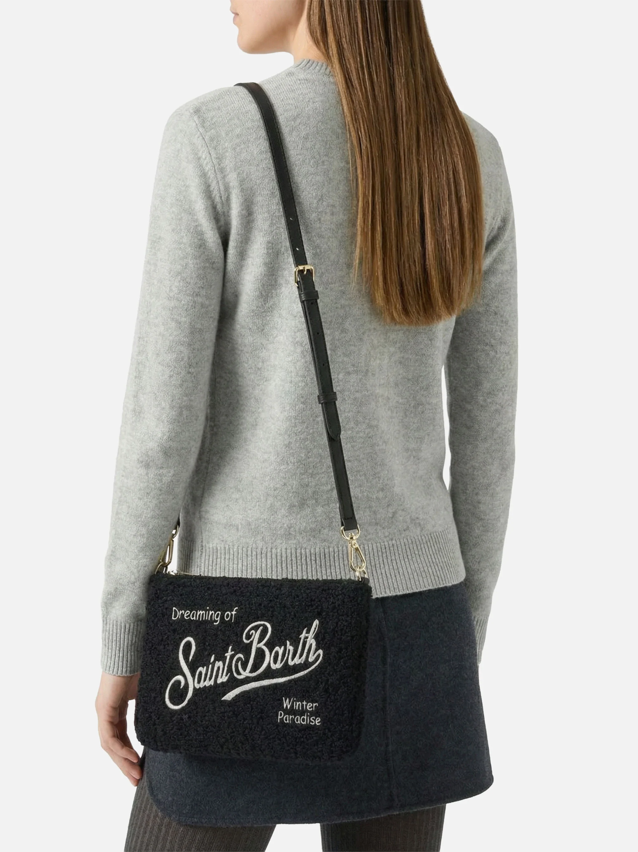 Borsa crossbody Parisienne Tweed nera - Image 2