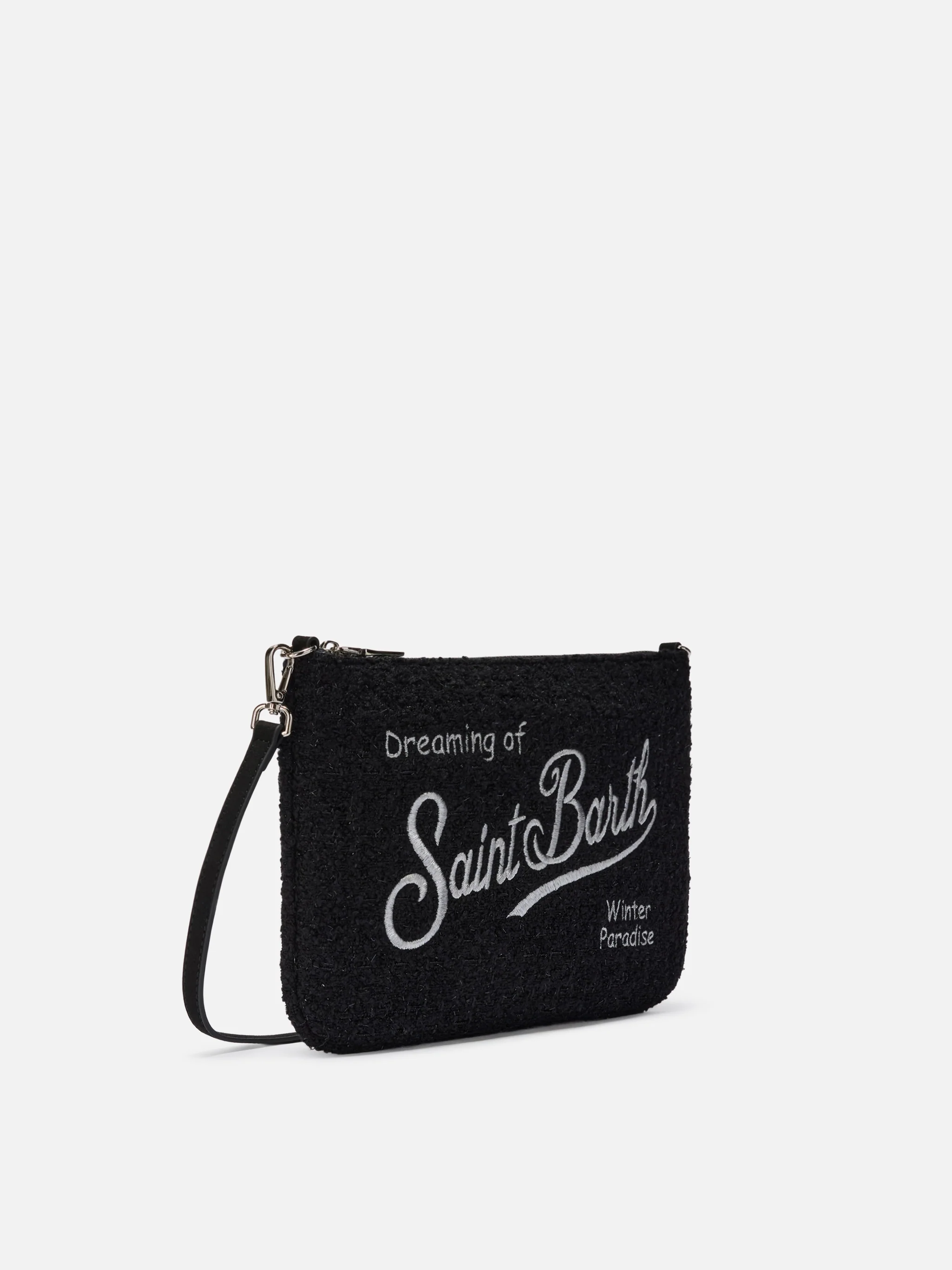 Borsa crossbody Parisienne Tweed nera - Image 4