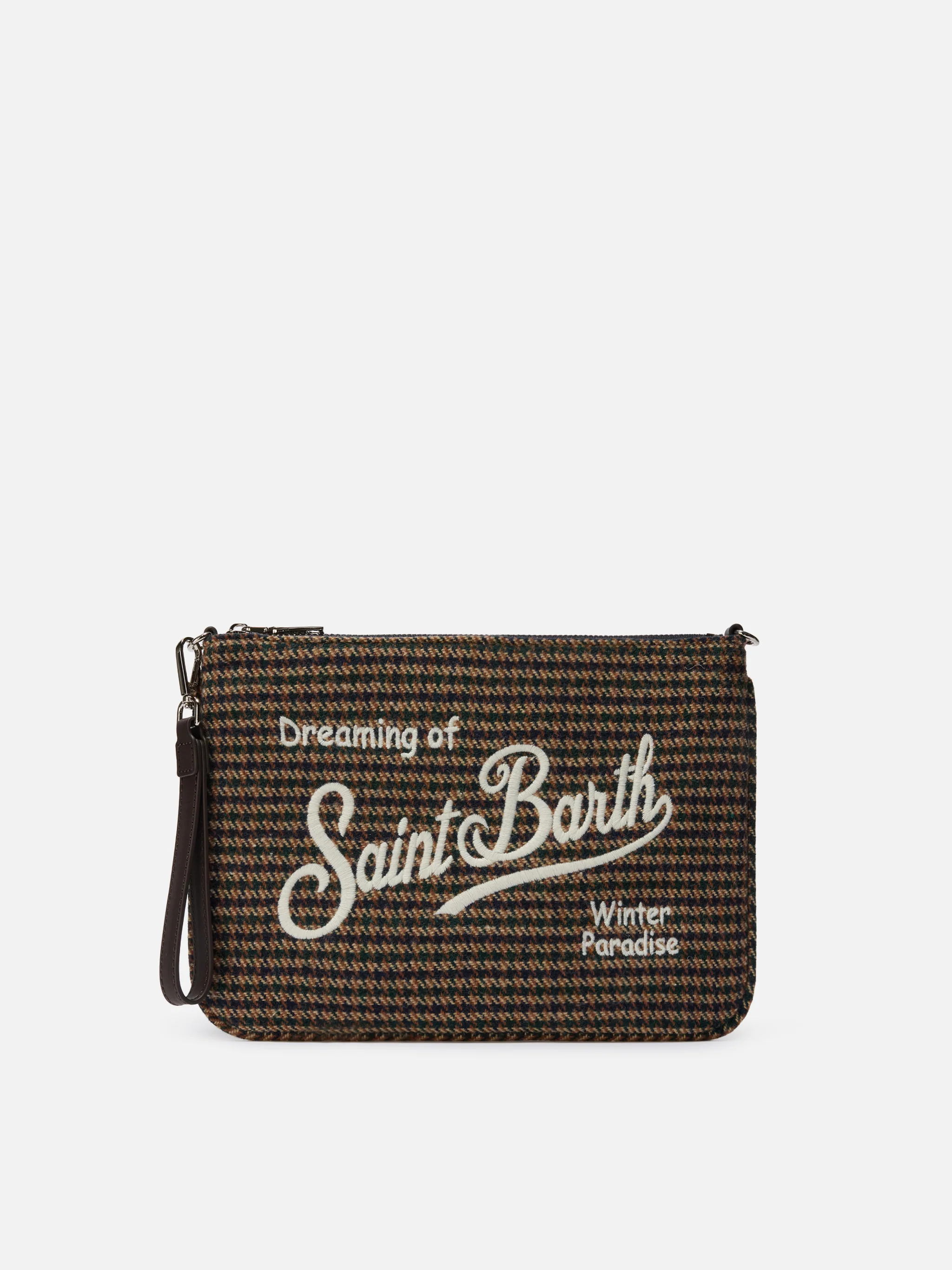 Borsa crossbody Parisienne Wool in misto lana pied de poule - Image 3