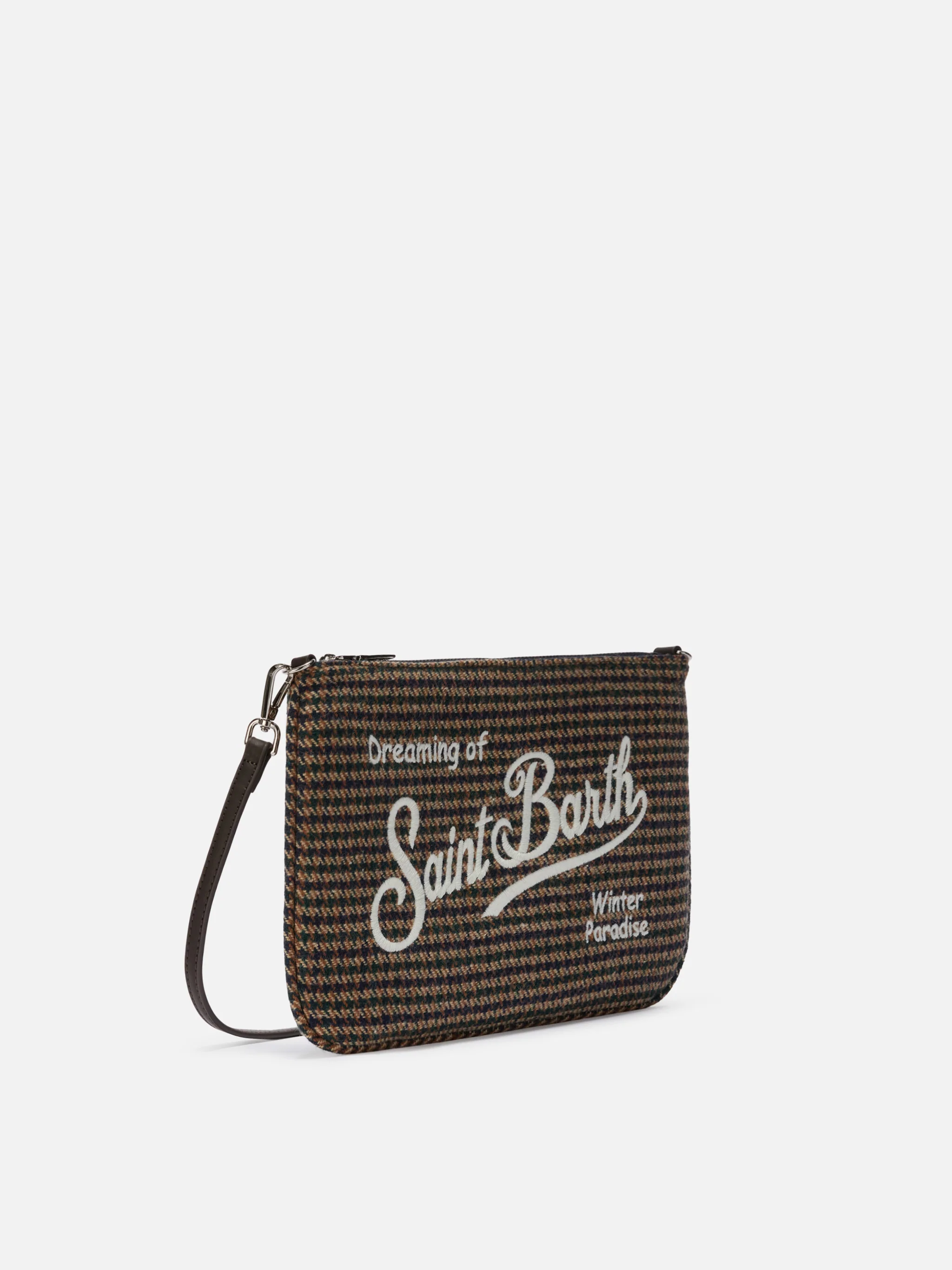 Borsa crossbody Parisienne Wool in misto lana pied de poule - Image 4